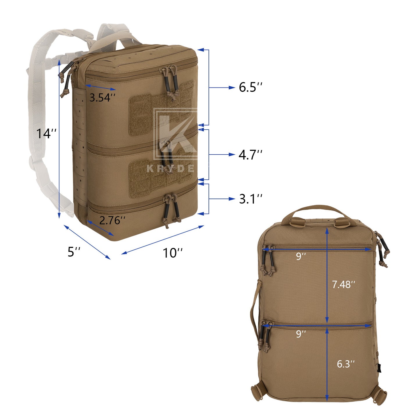 Krydex Tactical Medical Backpack Assault Trauma IFAK MED Bag Law Enforcement EMT AID Delta Bag