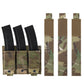 Krydex Tactical 9mm Triple Mag Pouch Modular Single / Double Stack Pistol Magzine Holder MOLLE Compatible