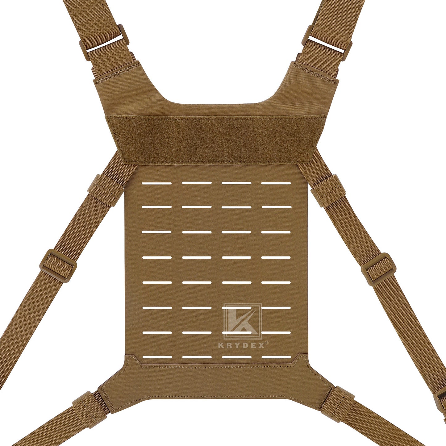 Krydex Tactical Chest Rig Shoulder Strap with Back MOLLE Panel Add-on Loading System