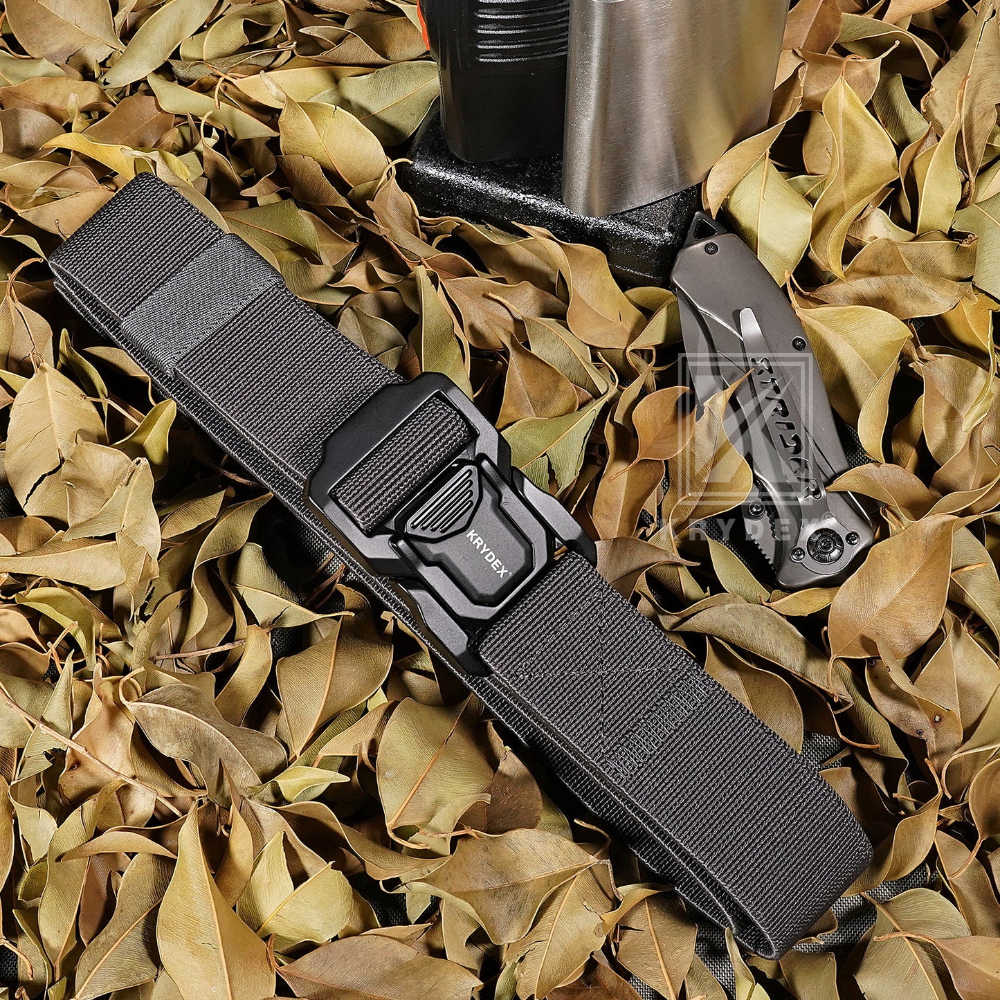 Krydex Tactical Belt 1.5" Stretch Nylon Rigger Belt with Quick Release Buckle Heavy Duty Jeans Chino Belt