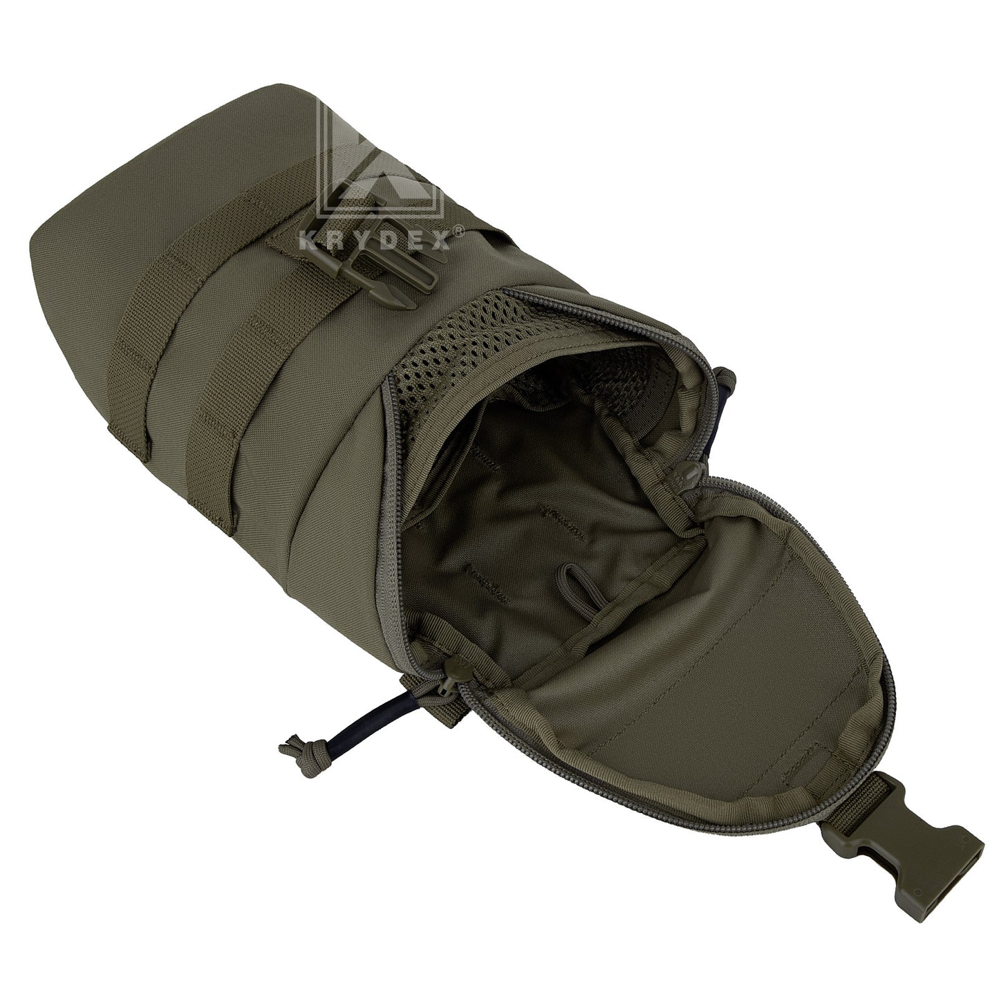 Krydex Tactical Zip Rip GP Pouch Vertical Utility Molle Medical Pouch Quick Access Side Pocket