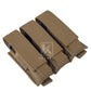 Krydex Tactical 9mm Triple Mag Pouch Modular Single / Double Stack Pistol Magzine Holder MOLLE Compatible