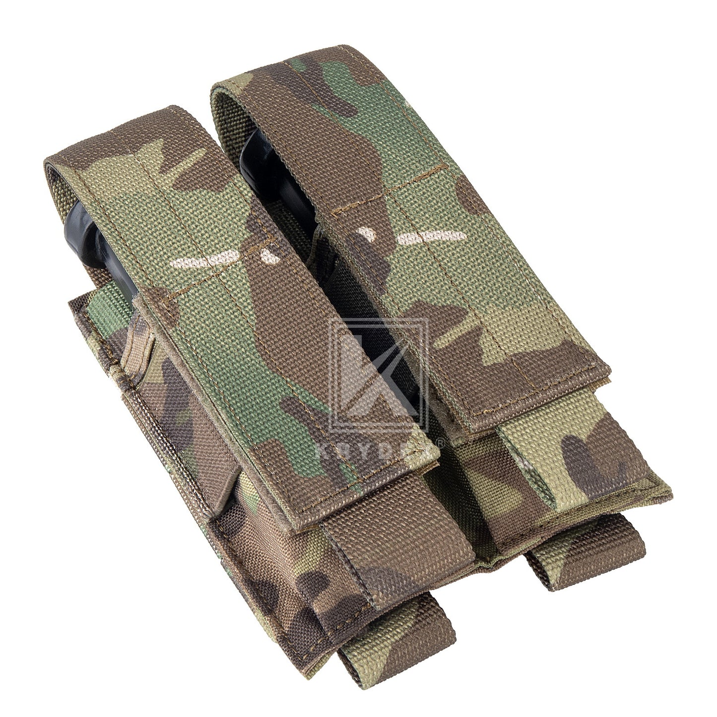 Krydex Tactical 9mm Double Mag Pouch Modular Single / Double Stack Pistol Magzine Holder MOLLE Compatible