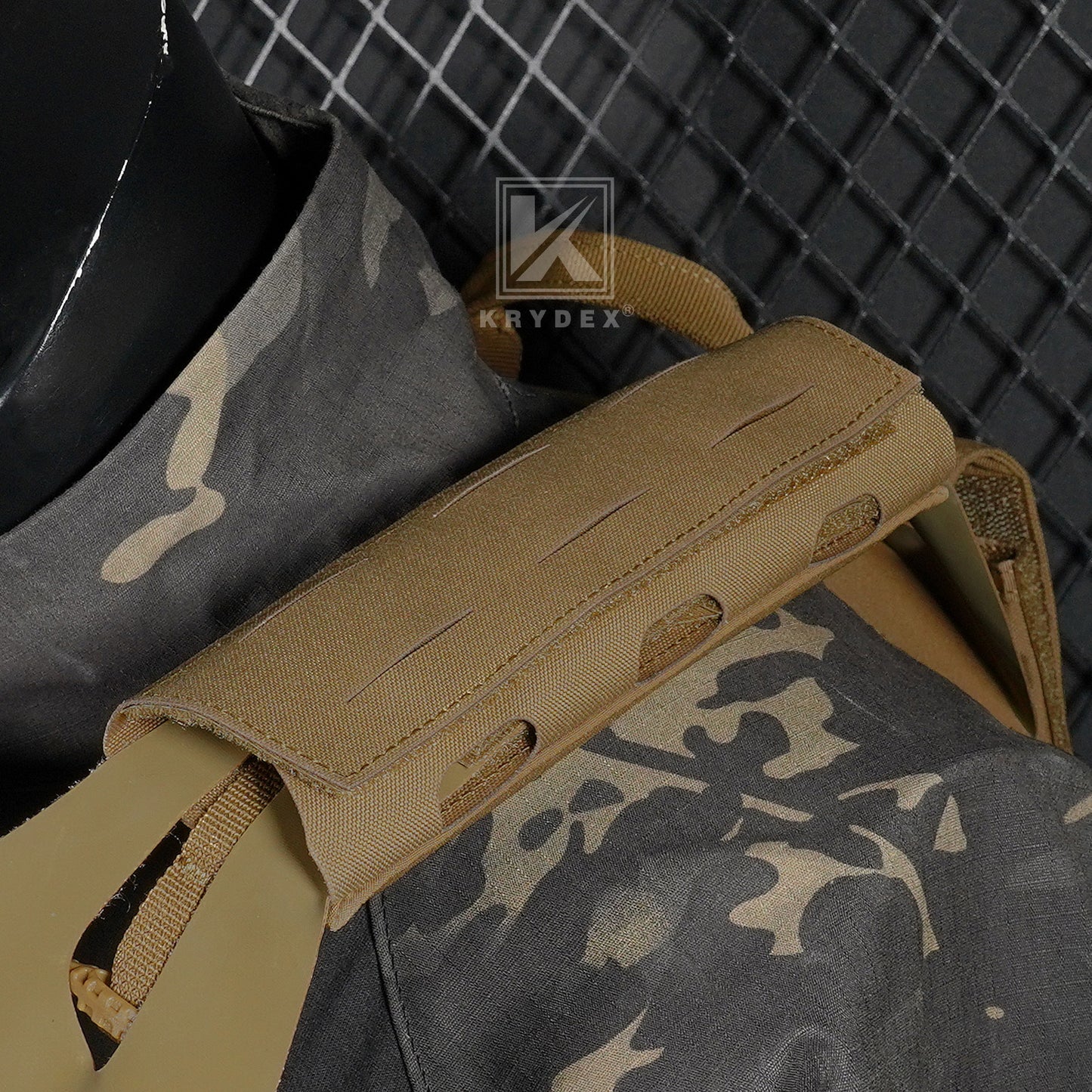 Krydex Tactical Shoulder Pads Soft EVA Cushion for Vest Carrier Chest Rig Slingster Laser Cut  Organizer Fits 2" - 2.5" Strap