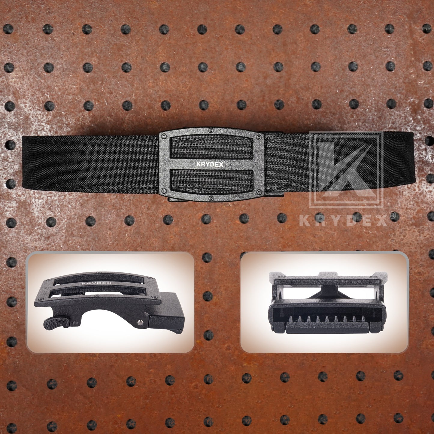Krydex Tactical 1.5" Heavy Duty EDC Gun Belt Rigid Nylon Easy-on Adjustable Belt for Men