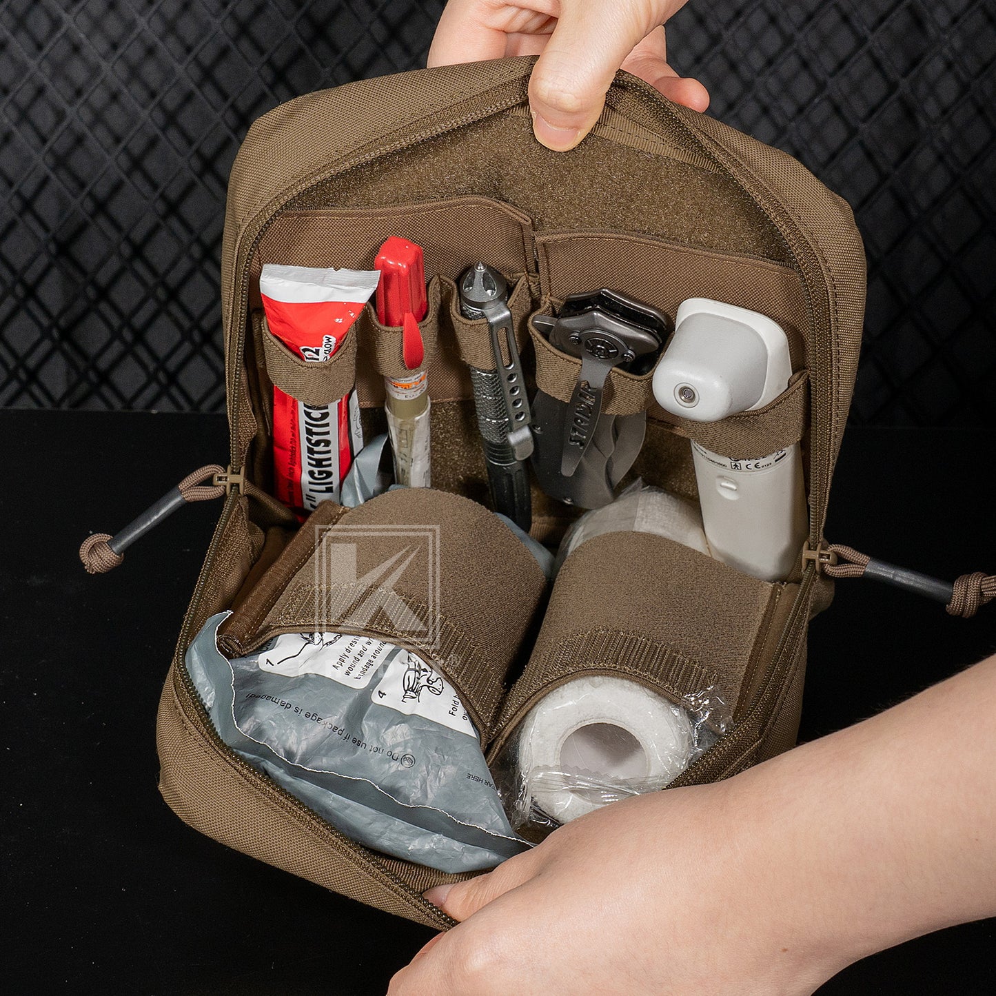Krydex Tactical 8x7 Admin Pouch MOLLE Low Profile Modular Medic Pouch Tourniquet Holder