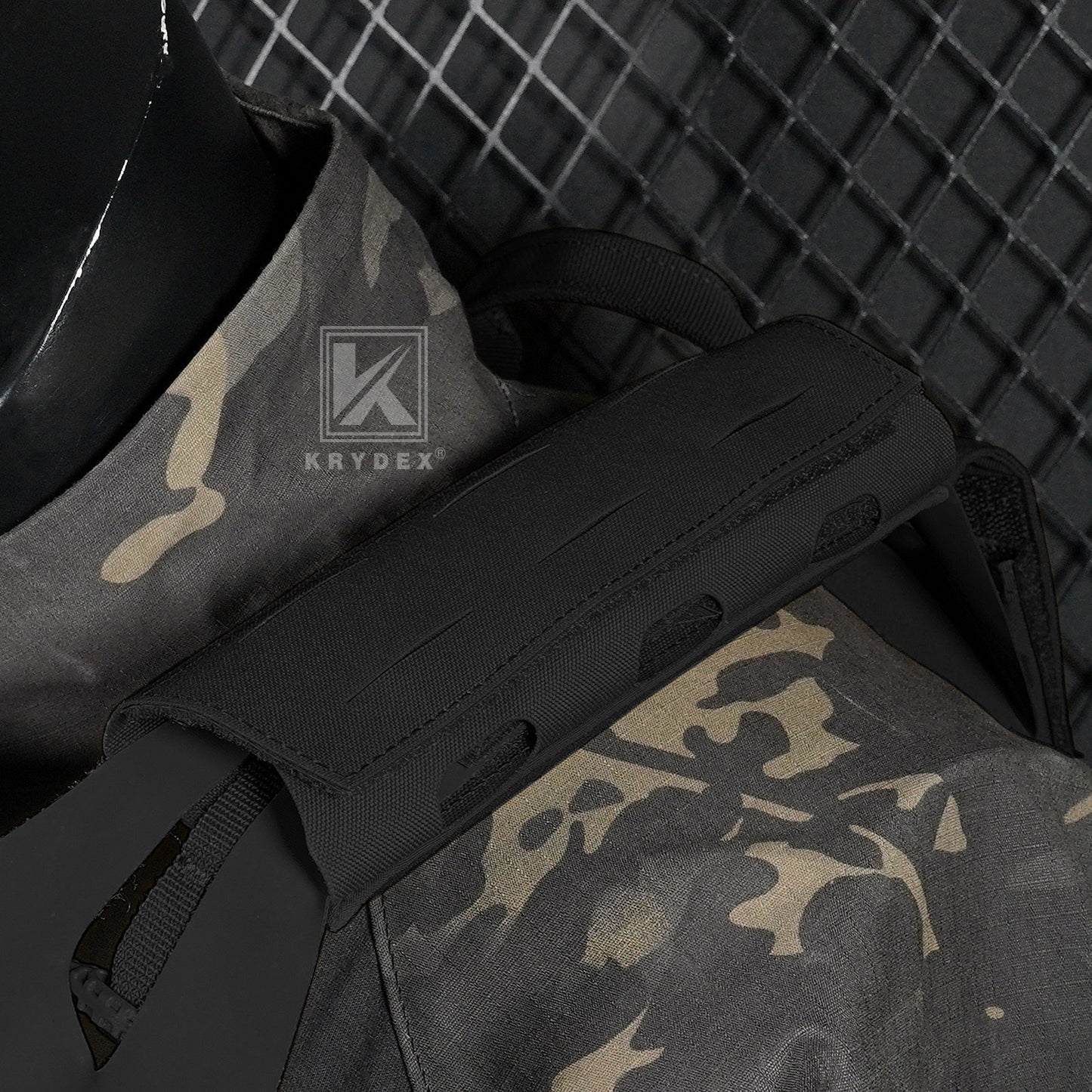 Krydex Tactical Shoulder Pads Soft EVA Cushion for Vest Carrier Chest Rig Slingster Laser Cut  Organizer Fits 2" - 2.5" Strap