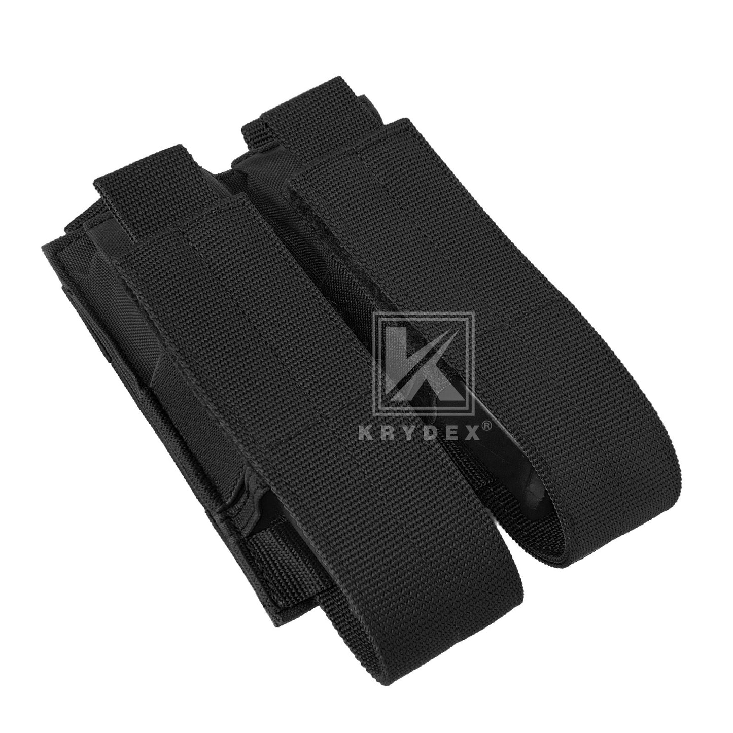 Krydex Tactical 9mm Double Mag Pouch Modular Single / Double Stack Pistol Magzine Holder MOLLE Compatible