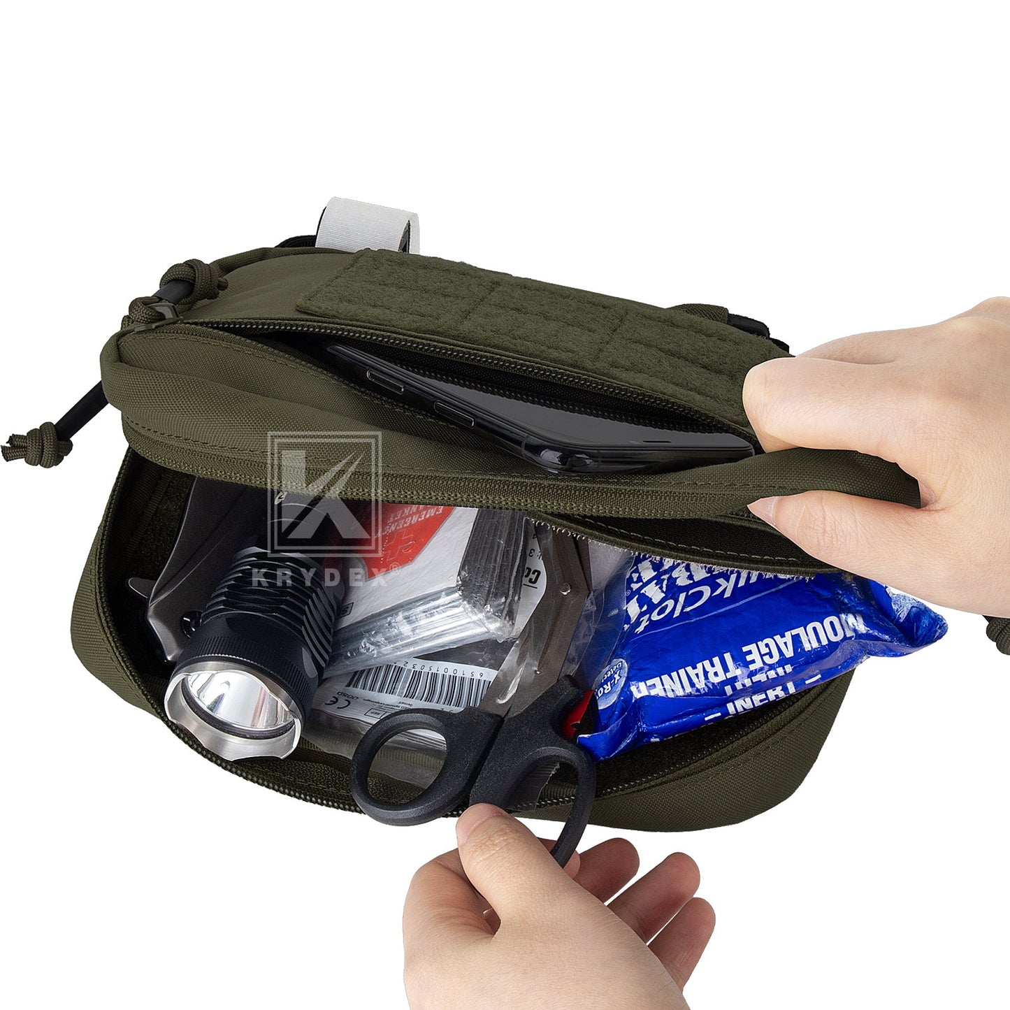 Krydex Tactical Drop GP Pouch 8"x5" Belt Utility Pouch Medical Tourniquet Pouch