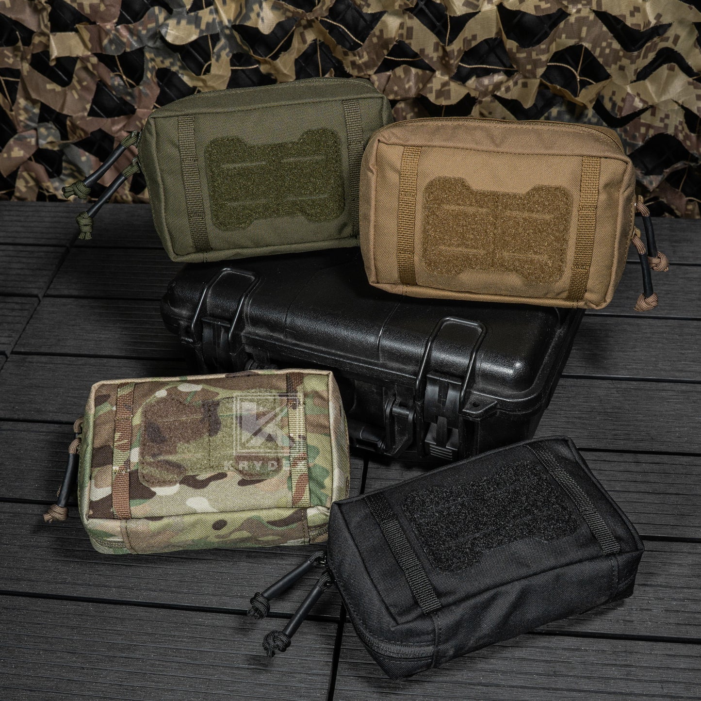 Krydex Tactical Tac MOLLE Pouch EDC GP Pouch Utility Compact Bag for Tactical Vest BackPack Patrol Belt
