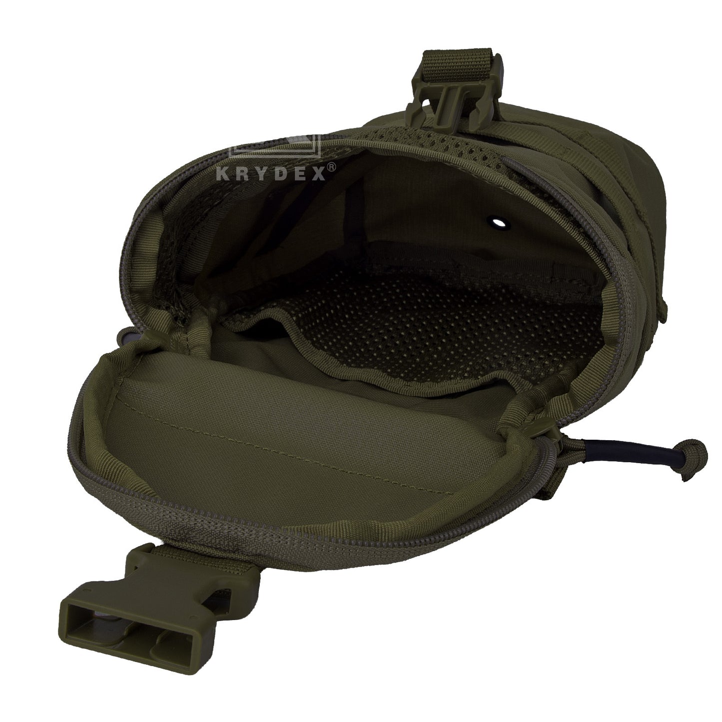Krydex Tactical Zip Rip GP Pouch Vertical Utility Molle Medical Pouch Quick Access Side Pocket