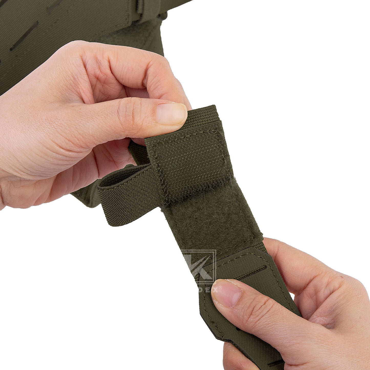 Krydex Tactical Chest Rig Shoulder Strap with Back MOLLE Panel Add-on Loading System