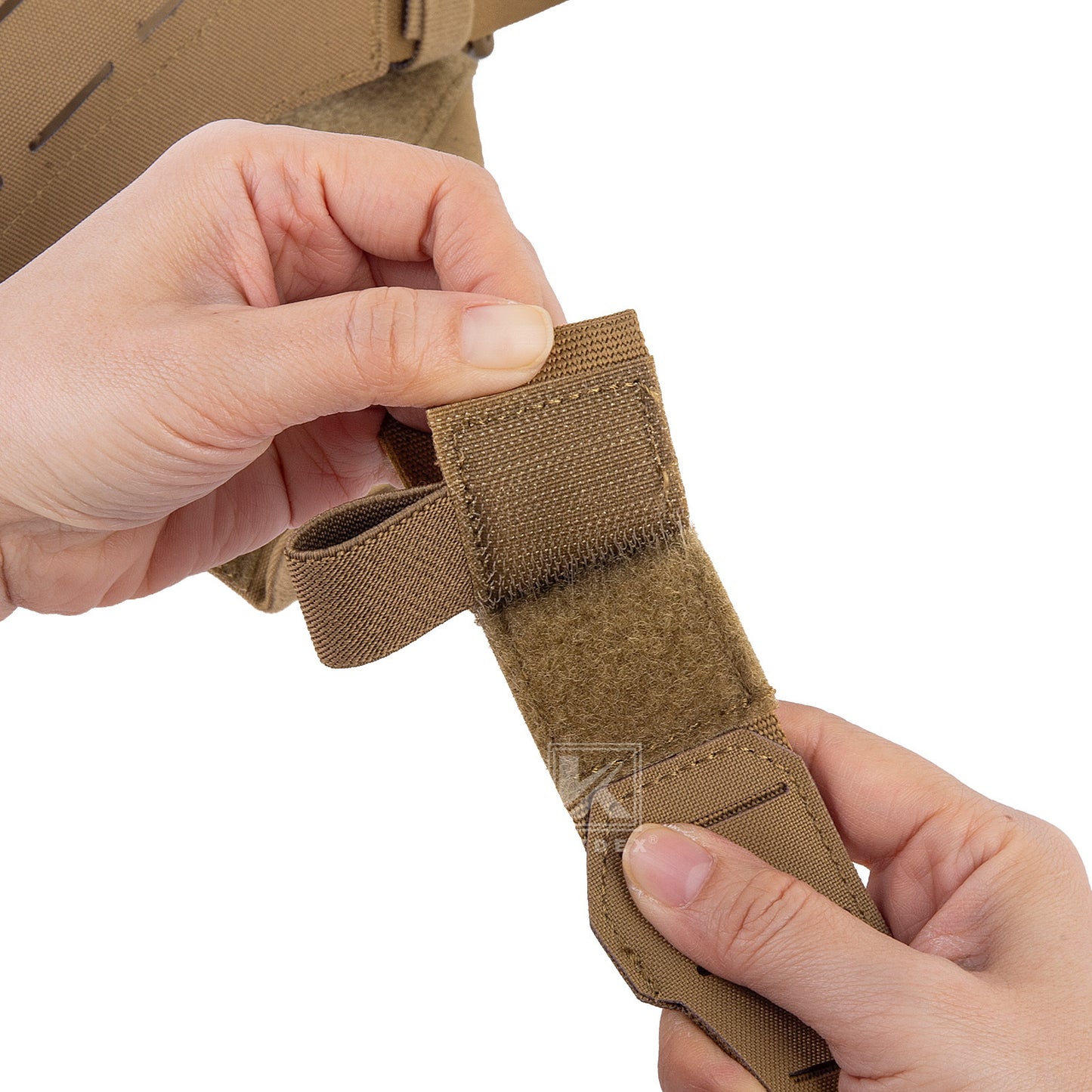 Krydex Tactical Chest Rig Shoulder Strap with Back MOLLE Panel Add-on Loading System