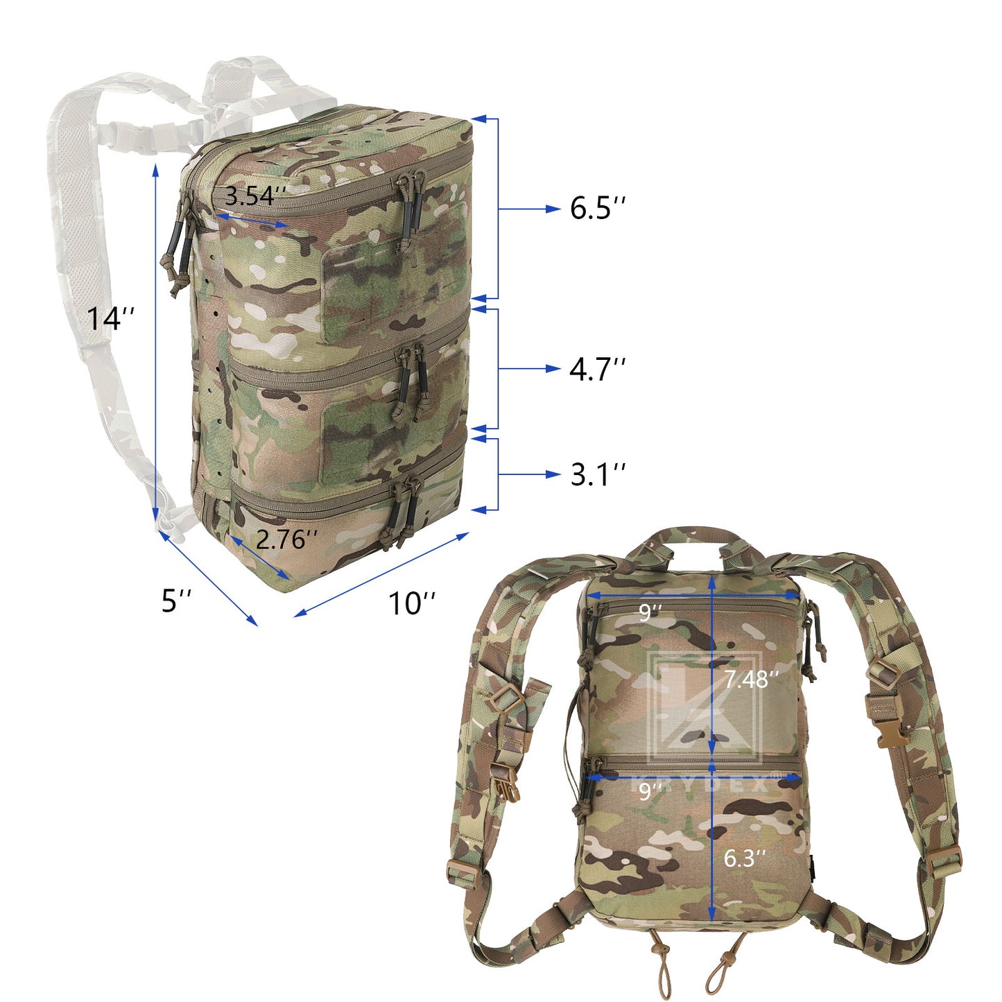 Krydex Tactical Medical Backpack Assault Trauma IFAK MED Bag Law Enforcement EMT AID Delta Bag