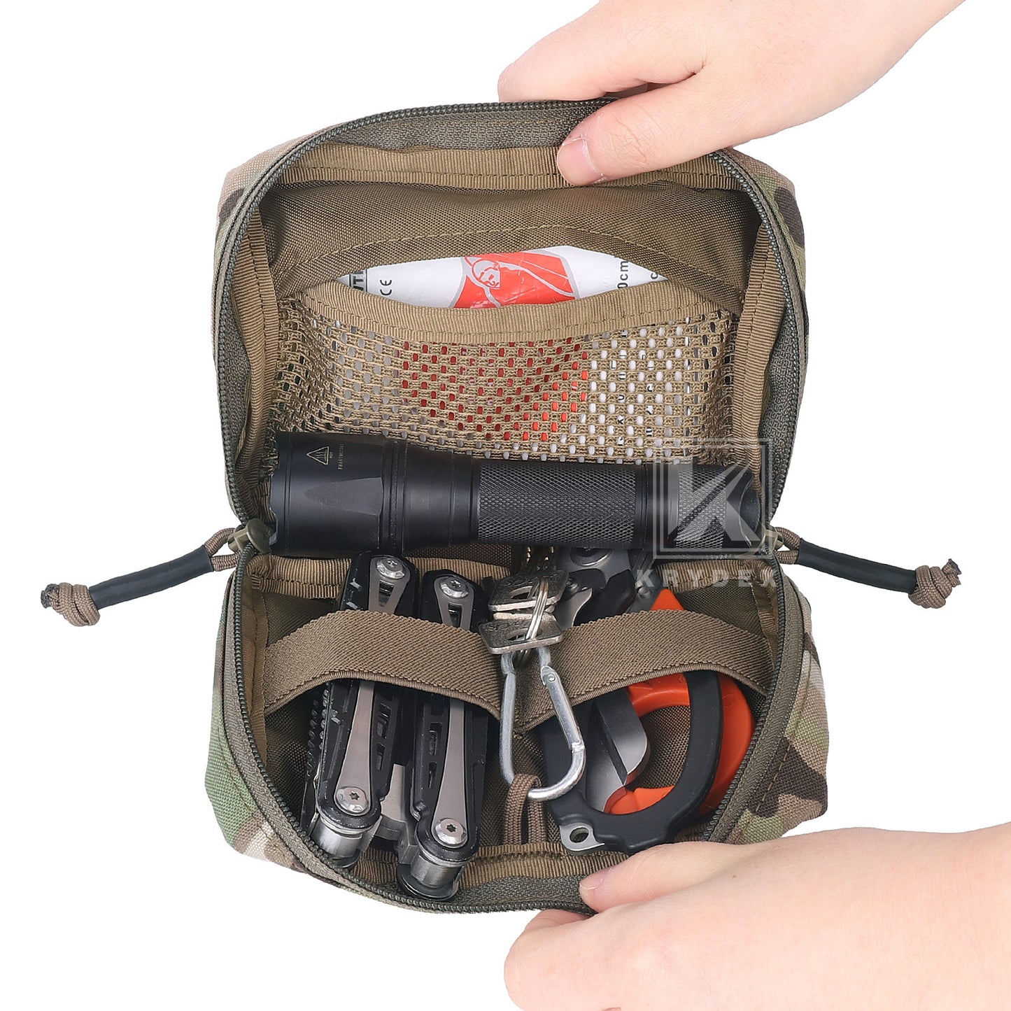 Krydex Tactical Tac MOLLE Pouch EDC GP Pouch Utility Compact Bag for Tactical Vest BackPack Patrol Belt