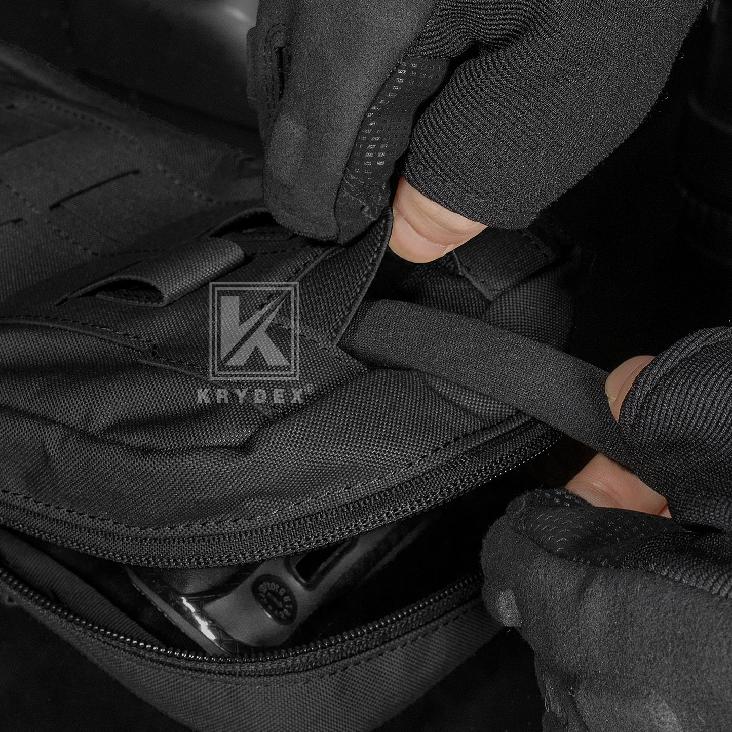 Krydex Tactical 1L Hydration Pack 34oz TPU Water Bladder MOLLE Attachment Vest Outdoor Hiking Backpack