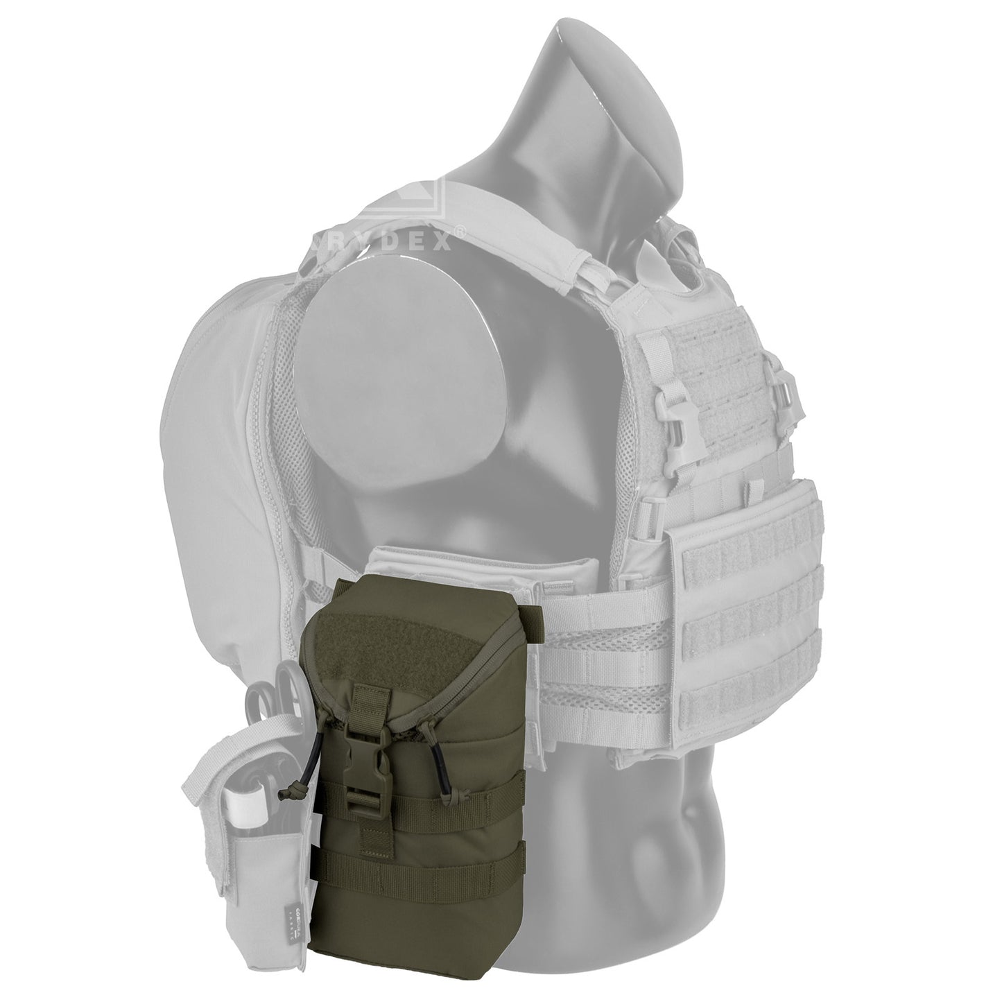 Krydex Tactical Zip Rip GP Pouch Vertical Utility Molle Medical Pouch Quick Access Side Pocket