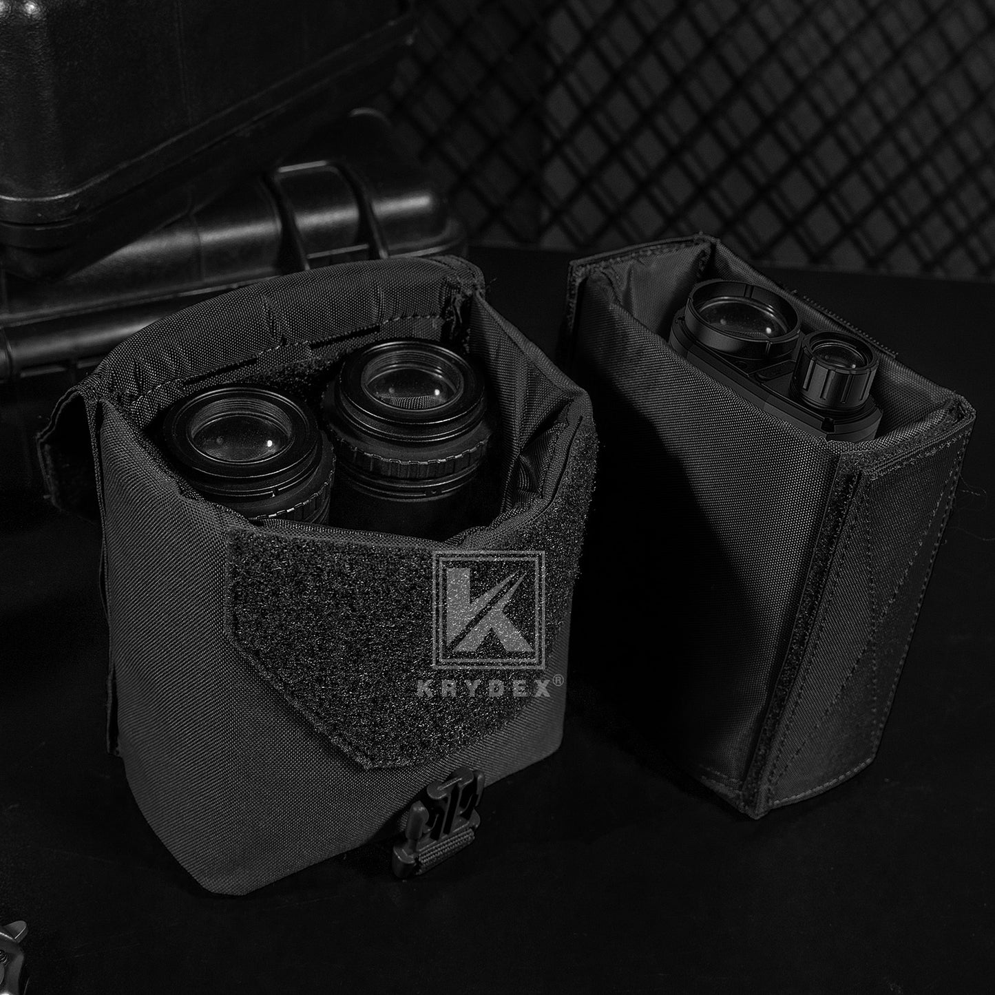 Krydex Tactical NVG Pouch MOLLE Belt NVG 14 Padded Goggle Carrying Case Bag