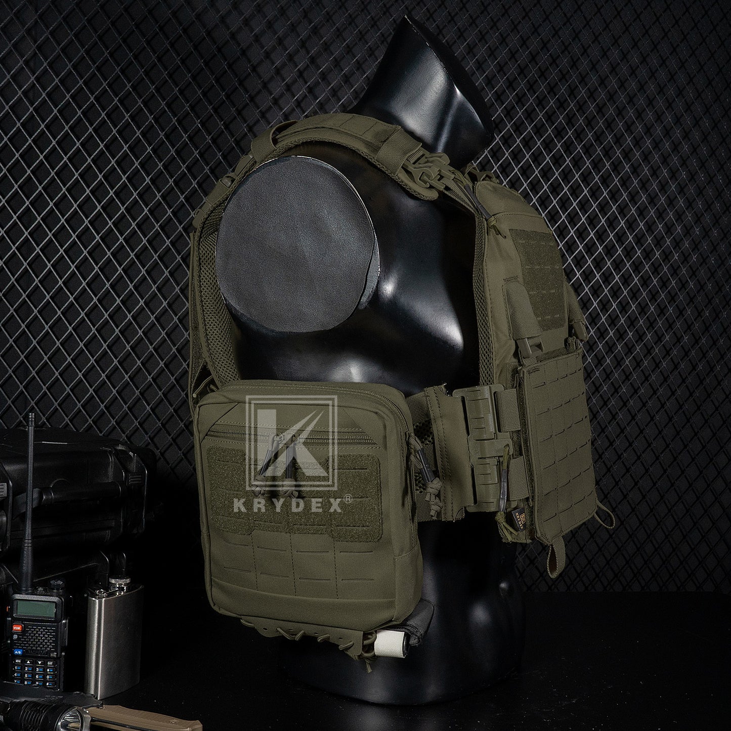 Krydex Tactical 8x7 Admin Pouch MOLLE Low Profile Modular Medic Pouch Tourniquet Holder