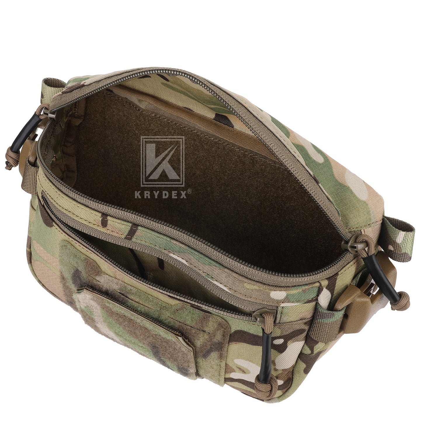 Krydex Tactical Hanger Pouch 3-in-1 Convertible Dangler Carrier Drop Pouch Multi-Function Sling Bag/Waist Fanny Pack/Lower Abdominal Pouch for Plate Carrier