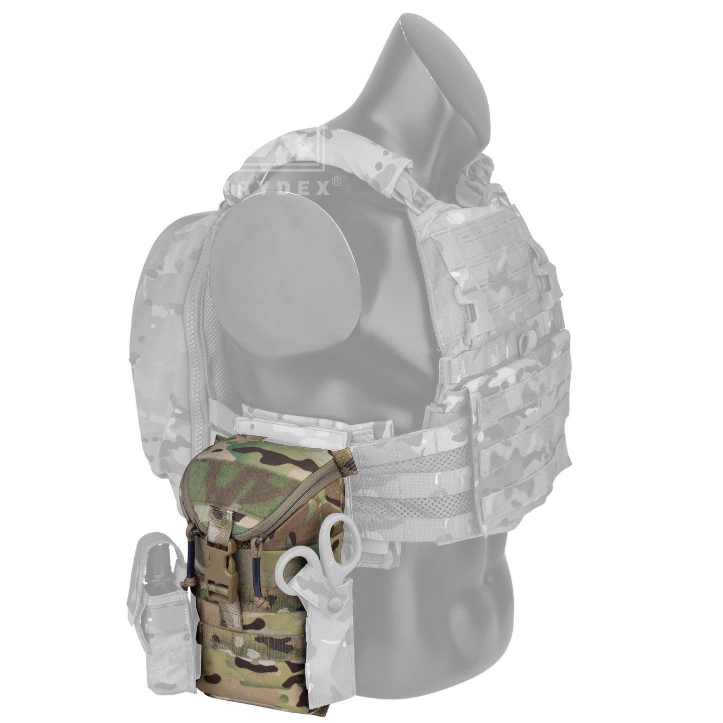 Krydex Tactical Zip Rip GP Pouch Vertical Utility Molle Medical Pouch Quick Access Side Pocket