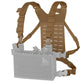 Krydex Tactical Chest Rig Shoulder Strap with Back MOLLE Panel Add-on Loading System