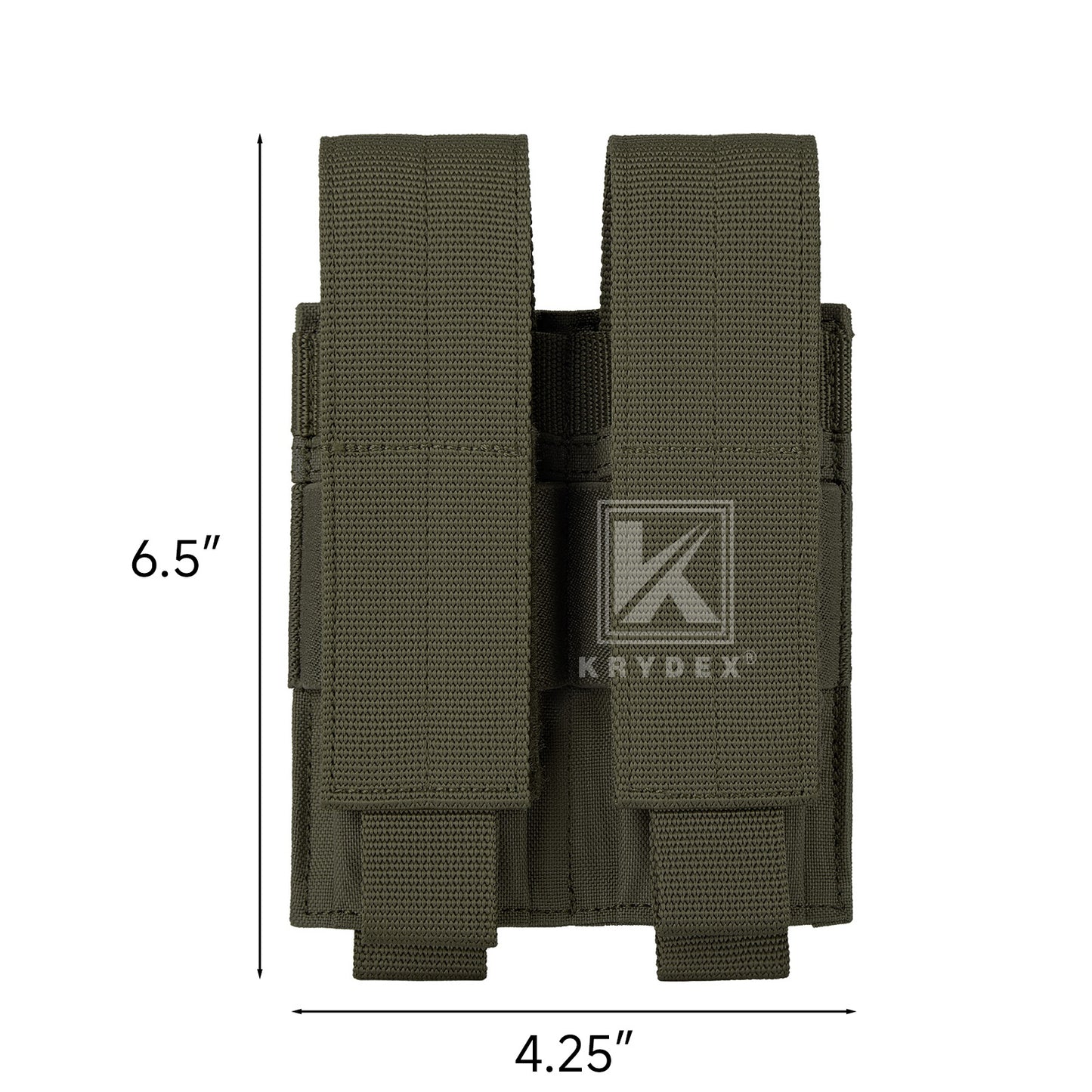 Krydex Tactical 9mm Double Mag Pouch Modular Single / Double Stack Pistol Magzine Holder MOLLE Compatible