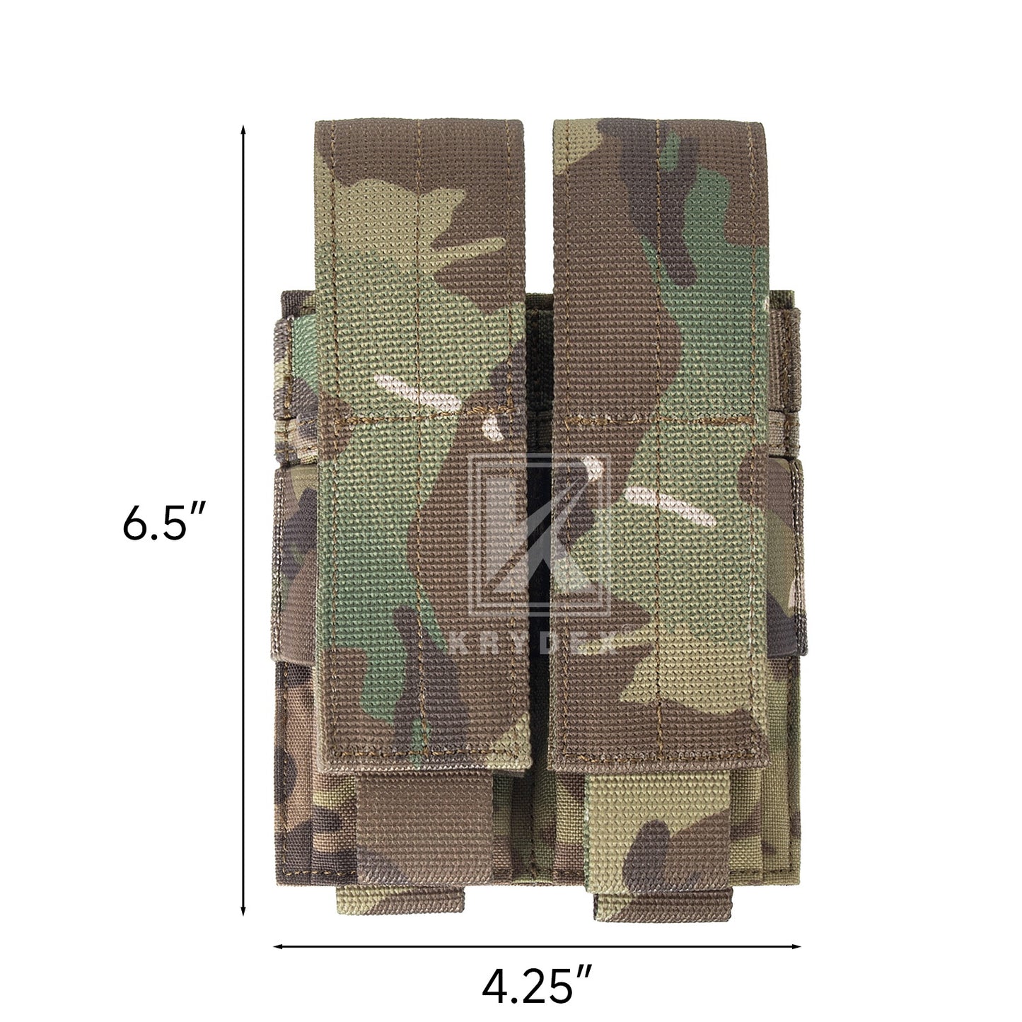 Krydex Tactical 9mm Double Mag Pouch Modular Single / Double Stack Pistol Magzine Holder MOLLE Compatible