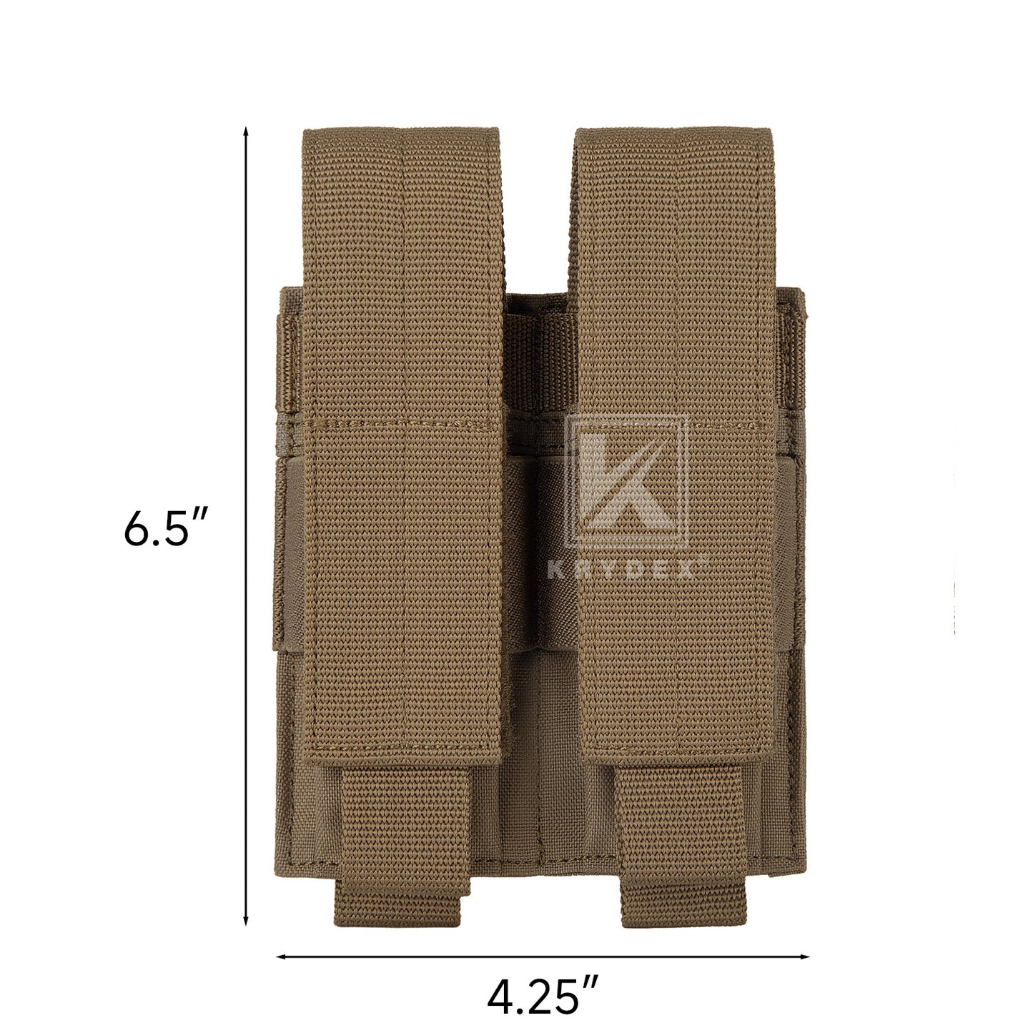Krydex Tactical 9mm Double Mag Pouch Modular Single / Double Stack Pistol Magzine Holder MOLLE Compatible