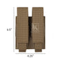 Krydex Tactical 9mm Double Mag Pouch Modular Single / Double Stack Pistol Magzine Holder MOLLE Compatible