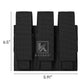 Krydex Tactical 9mm Triple Mag Pouch Modular Single / Double Stack Pistol Magzine Holder MOLLE Compatible