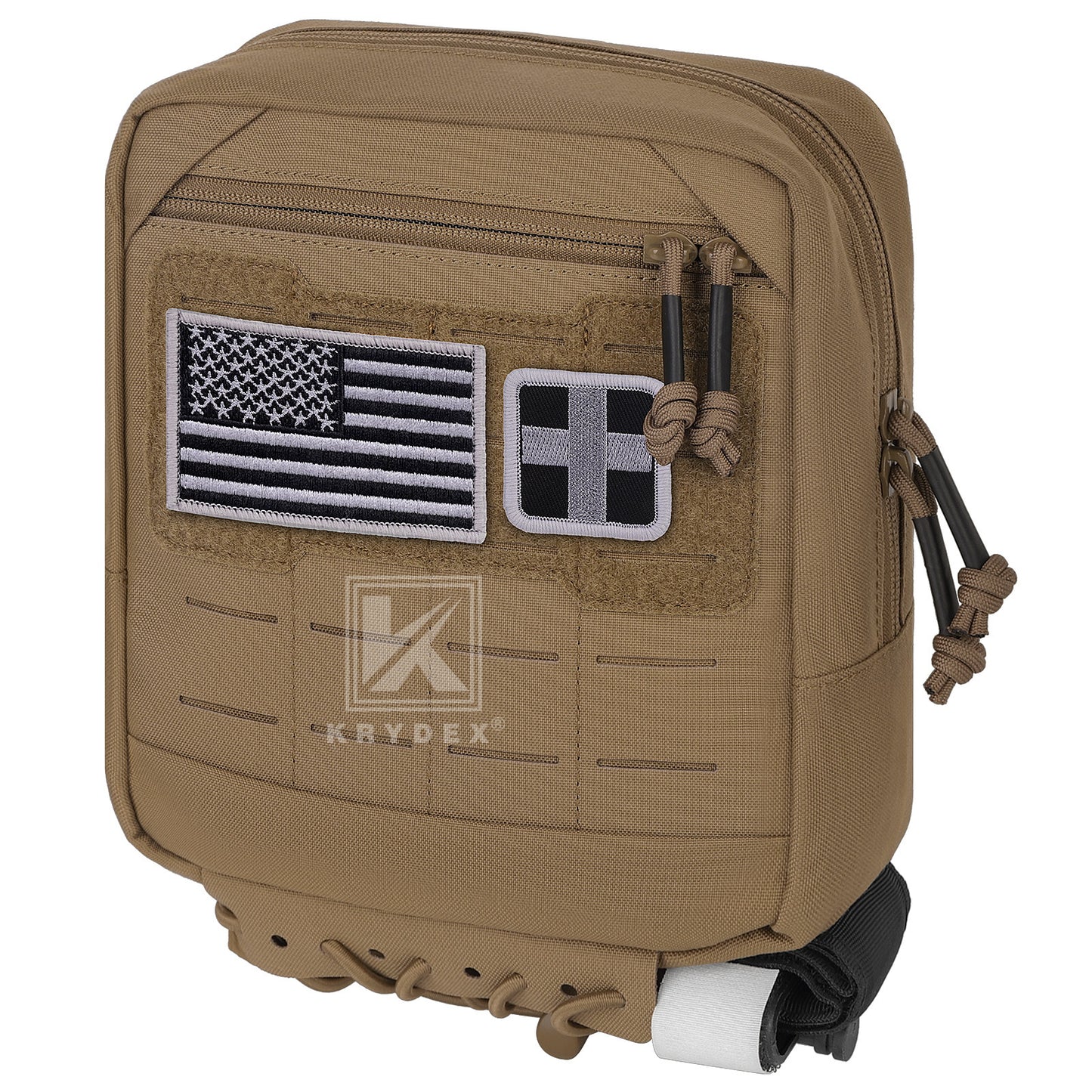 Krydex Tactical 8x7 Admin Pouch MOLLE Low Profile Modular Medic Pouch Tourniquet Holder