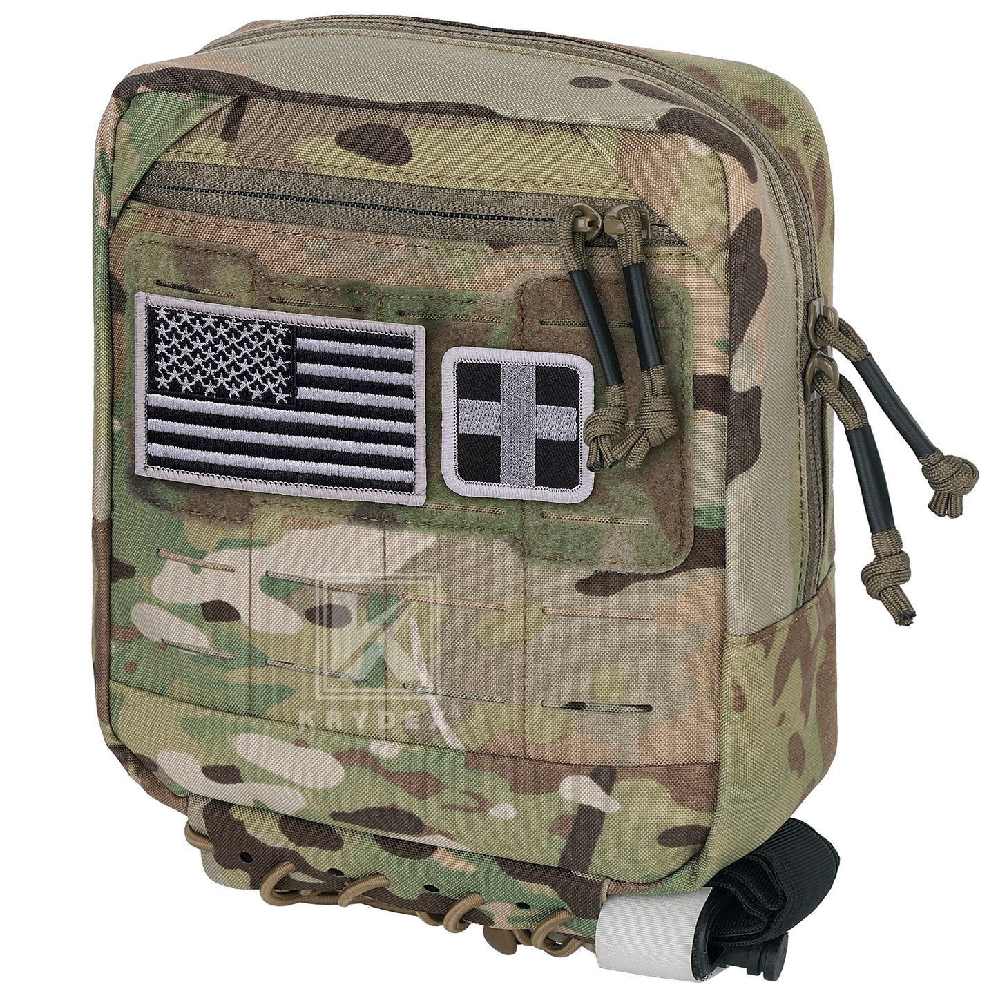 Krydex Tactical 8x7 Admin Pouch MOLLE Low Profile Modular Medic Pouch Tourniquet Holder