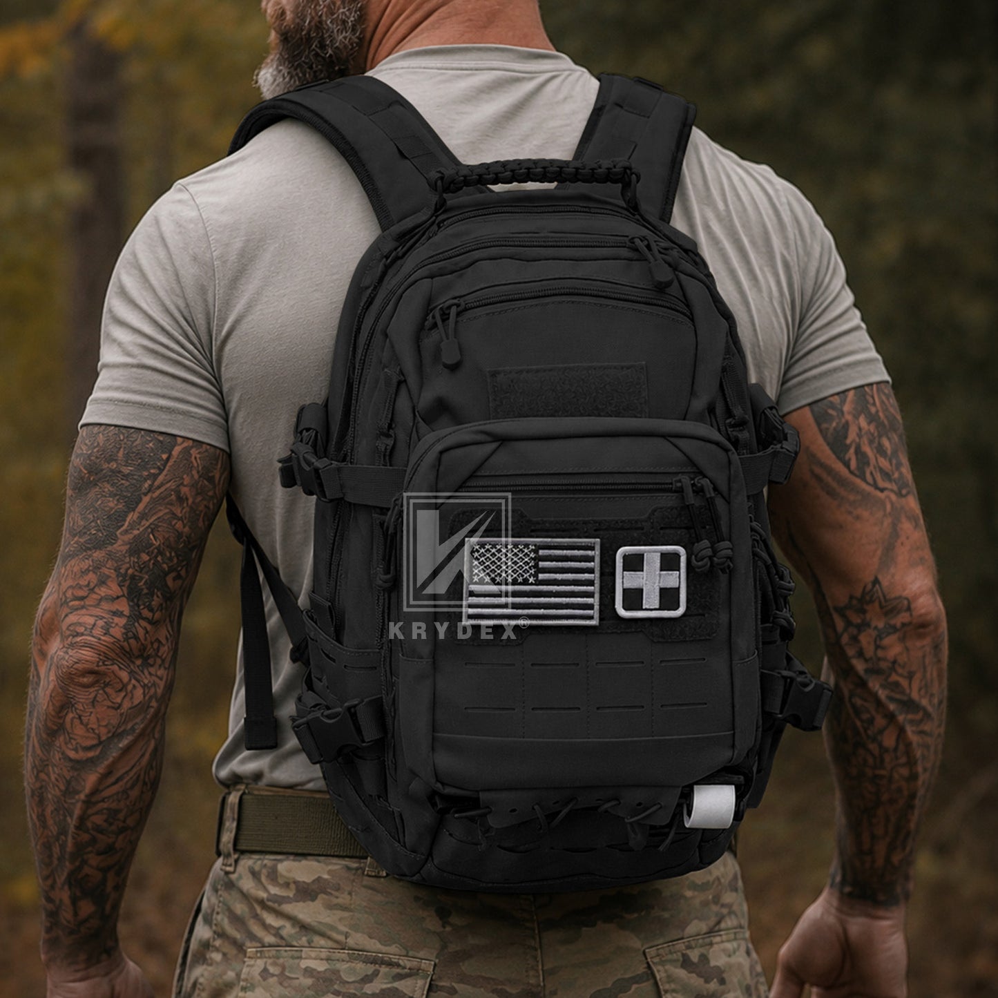 Krydex Tactical 8x7 Admin Pouch MOLLE Low Profile Modular Medic Pouch Tourniquet Holder