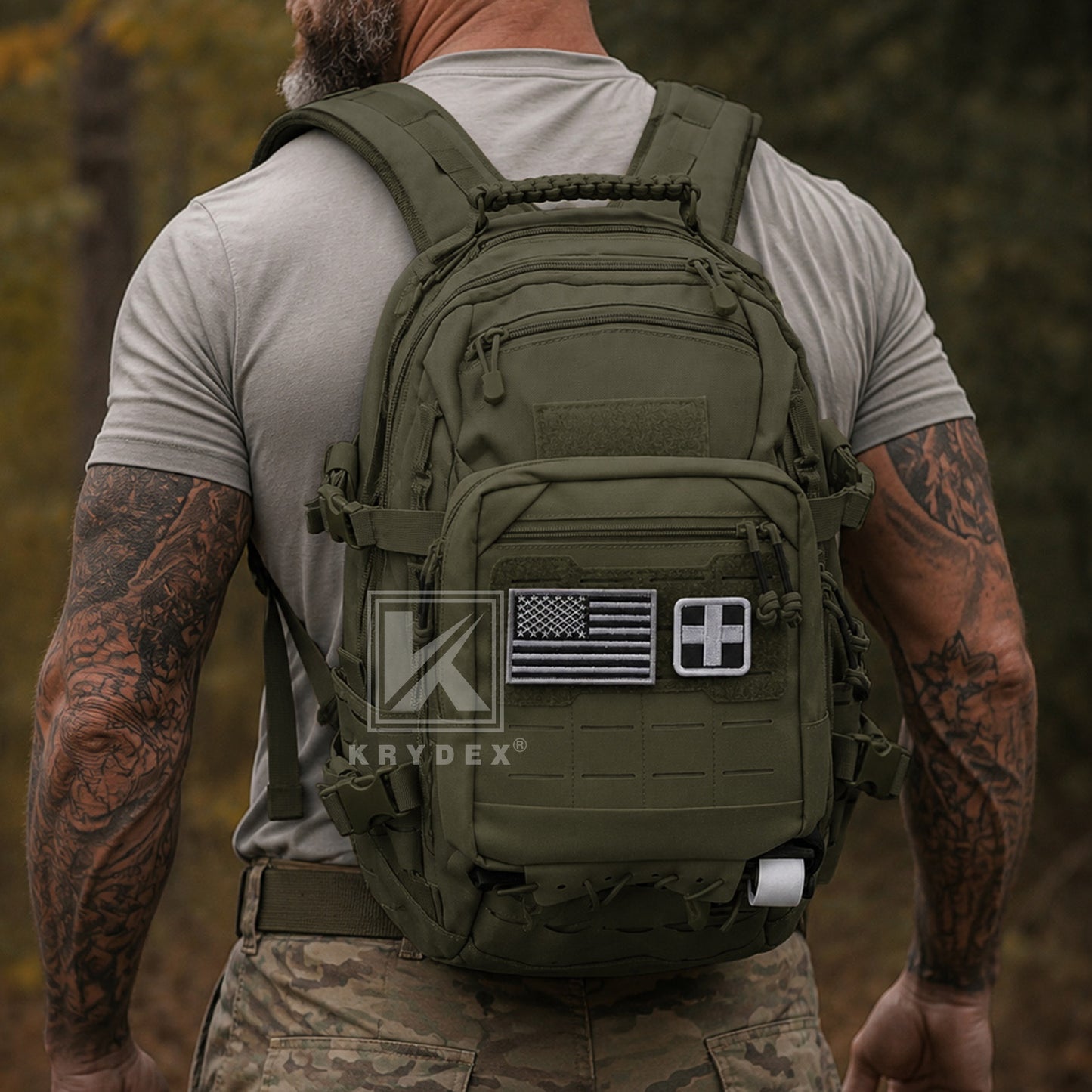 Krydex Tactical 8x7 Admin Pouch MOLLE Low Profile Modular Medic Pouch Tourniquet Holder