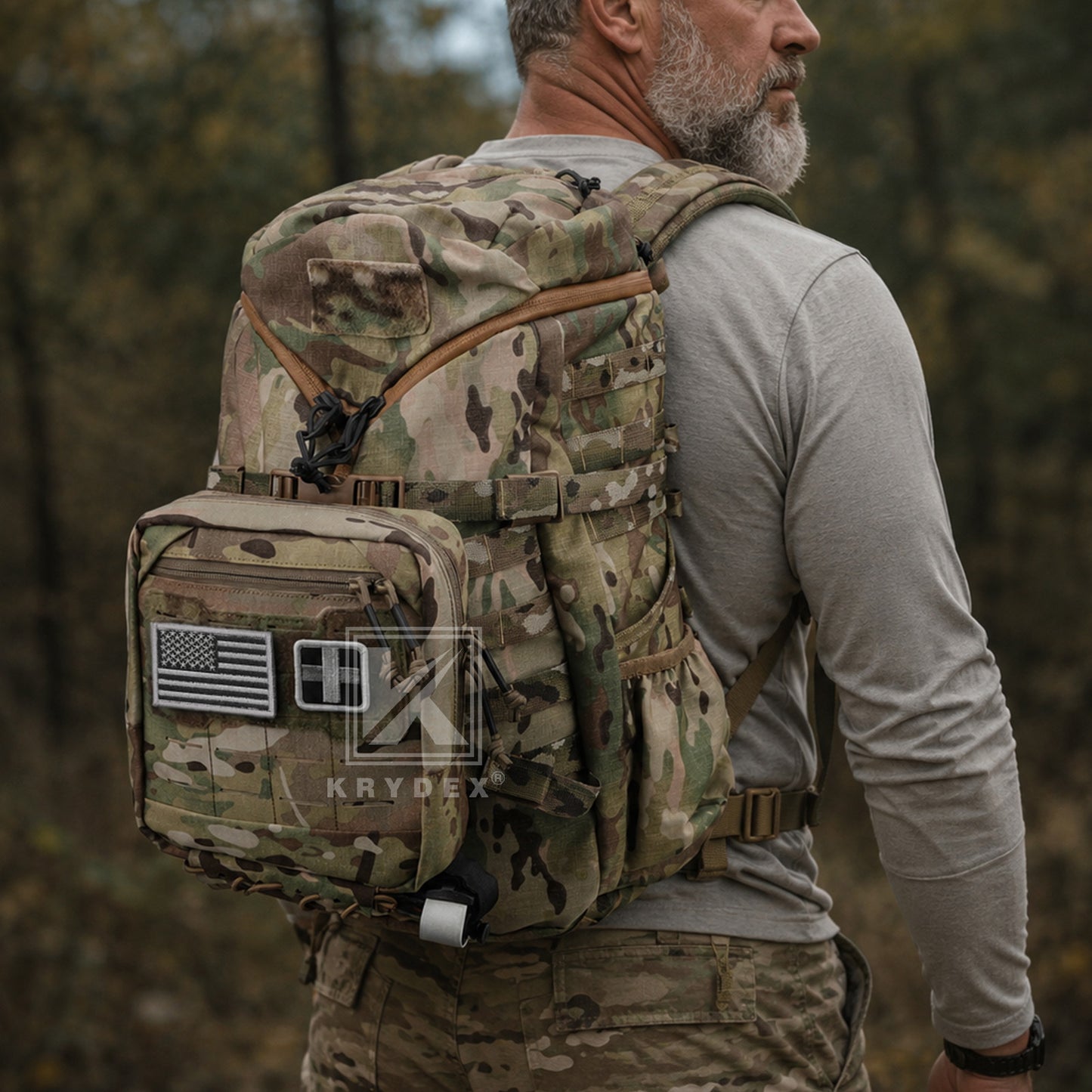 Krydex Tactical 8x7 Admin Pouch MOLLE Low Profile Modular Medic Pouch Tourniquet Holder