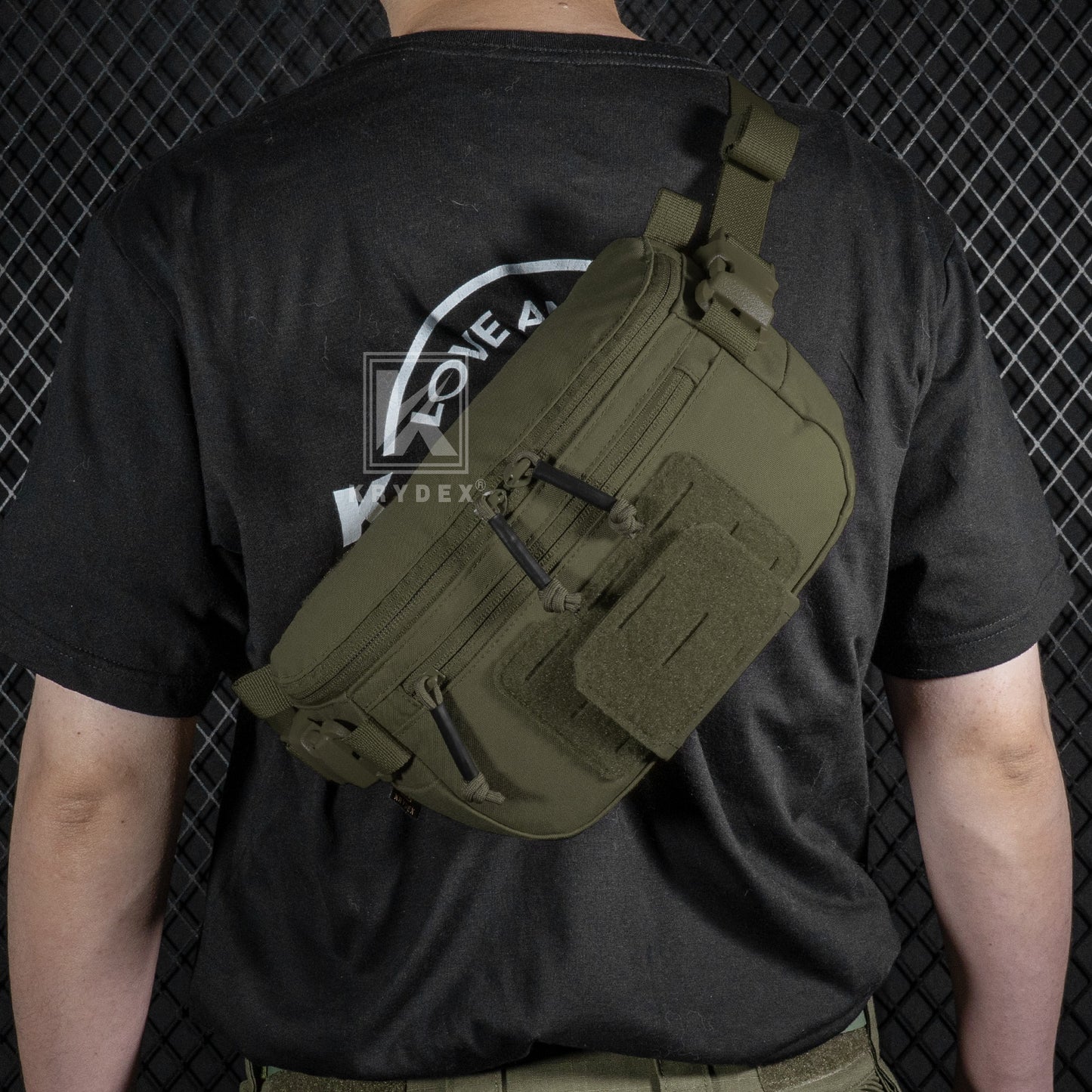 Krydex Tactical Hanger Pouch 3-in-1 Convertible Dangler Carrier Drop Pouch Multi-Function Sling Bag/Waist Fanny Pack/Lower Abdominal Pouch for Plate Carrier