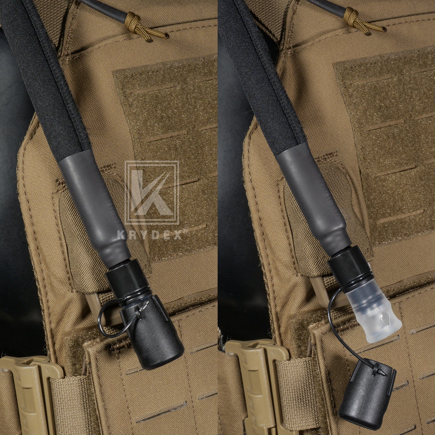 Krydex Tactical 1L Hydration Pack 34oz TPU Water Bladder MOLLE Attachment Vest Outdoor Hiking Backpack