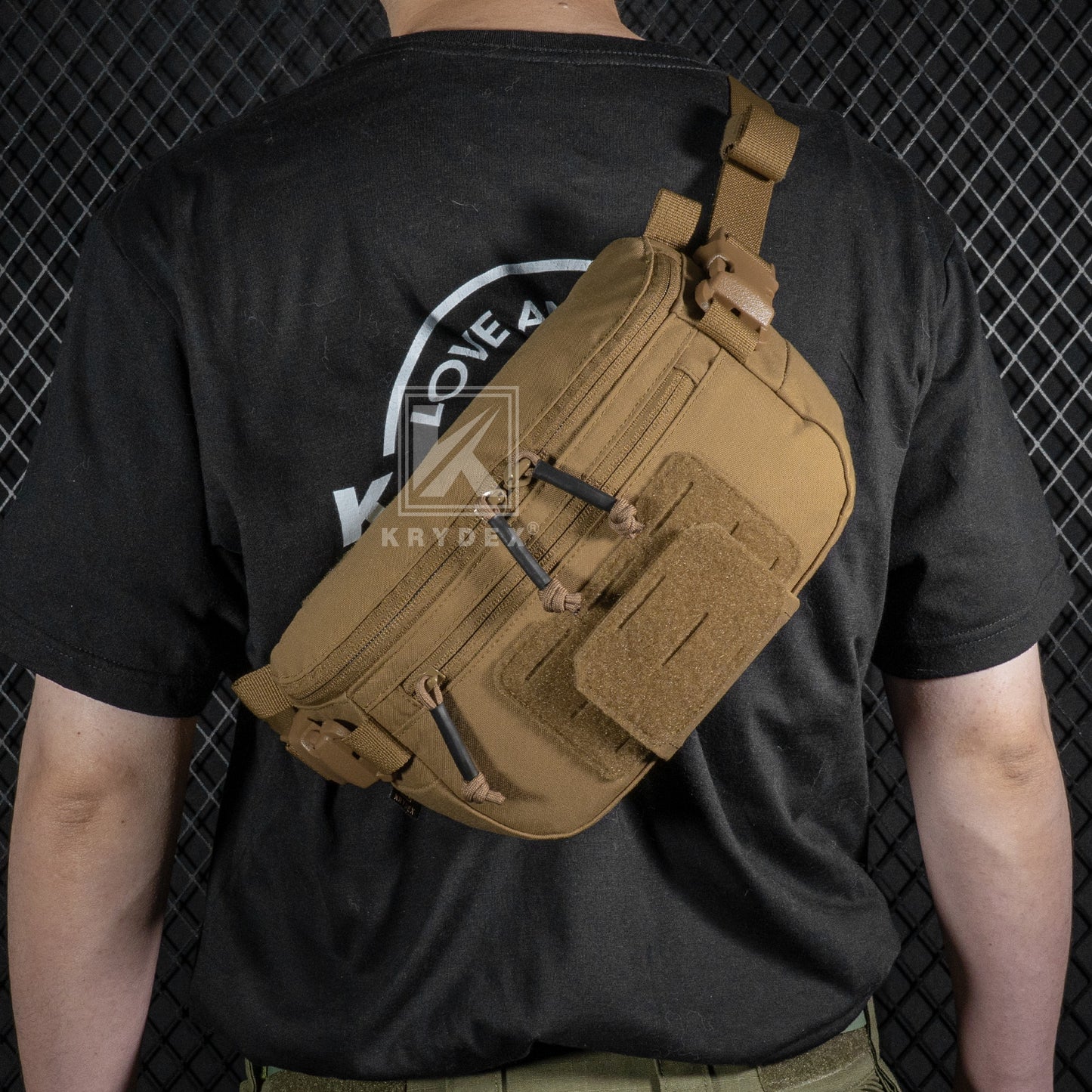 Krydex Tactical Hanger Pouch 3-in-1 Convertible Dangler Carrier Drop Pouch Multi-Function Sling Bag/Waist Fanny Pack/Lower Abdominal Pouch for Plate Carrier