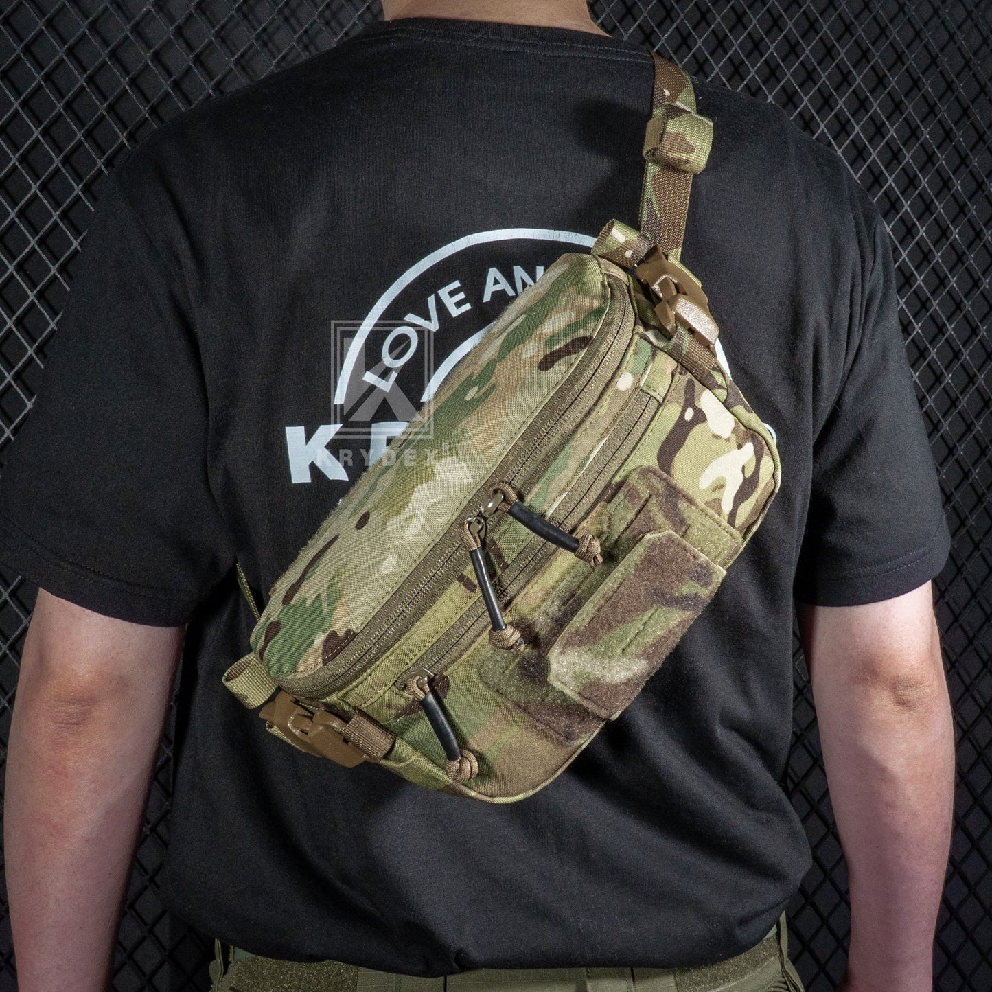 Krydex Tactical Hanger Pouch 3-in-1 Convertible Dangler Carrier Drop Pouch Multi-Function Sling Bag/Waist Fanny Pack/Lower Abdominal Pouch for Plate Carrier