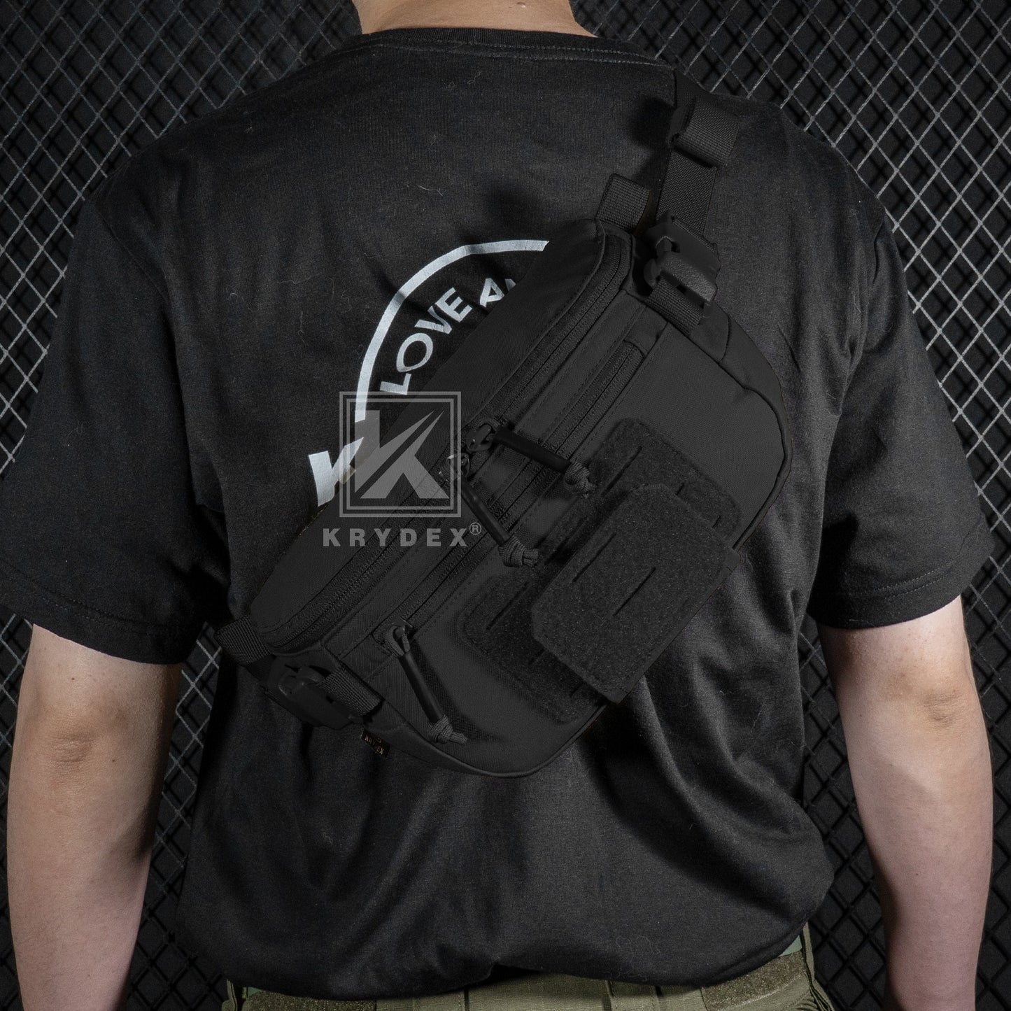 Krydex Tactical Hanger Pouch 3-in-1 Convertible Dangler Carrier Drop Pouch Multi-Function Sling Bag/Waist Fanny Pack/Lower Abdominal Pouch for Plate Carrier