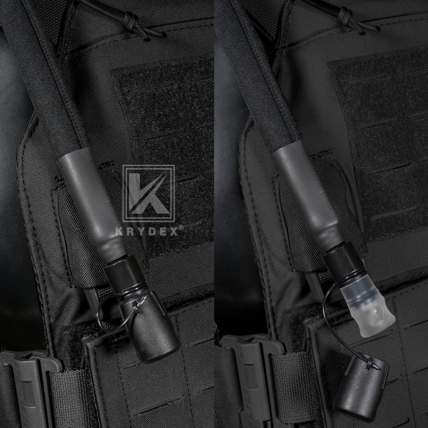 Krydex Tactical 1L Hydration Pack 34oz TPU Water Bladder MOLLE Attachment Vest Outdoor Hiking Backpack