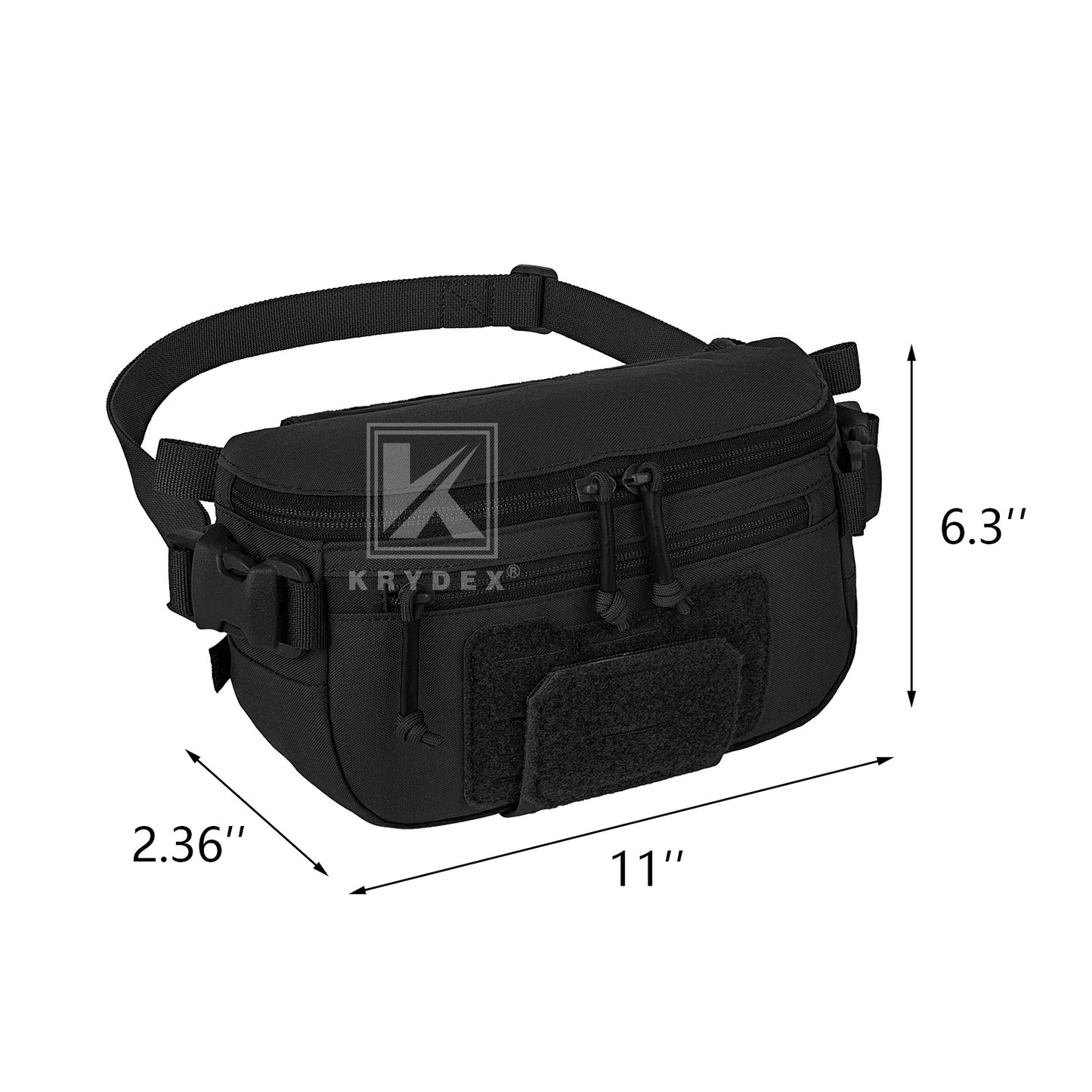 Krydex Tactical Hanger Pouch 3-in-1 Convertible Dangler Carrier Drop Pouch Multi-Function Sling Bag/Waist Fanny Pack/Lower Abdominal Pouch for Plate Carrier