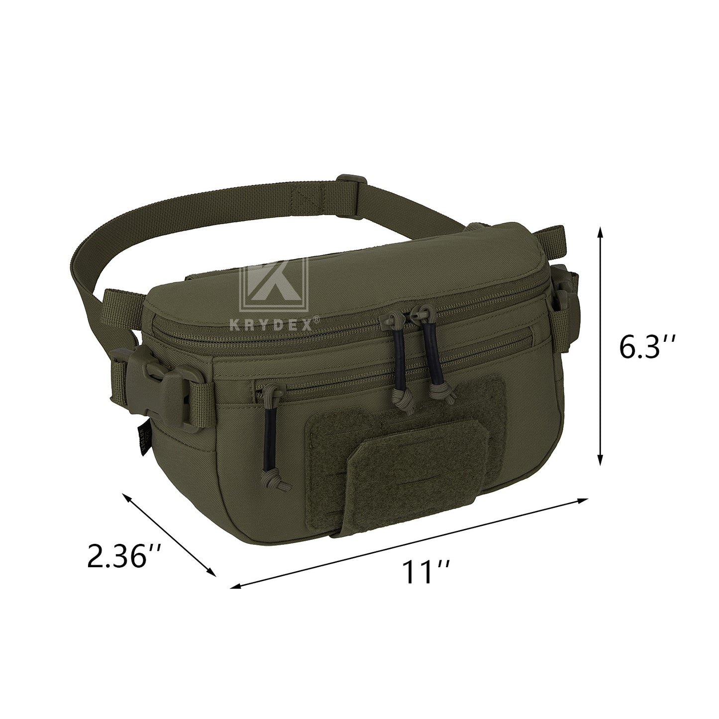 Krydex Tactical Hanger Pouch 3-in-1 Convertible Dangler Carrier Drop Pouch Multi-Function Sling Bag/Waist Fanny Pack/Lower Abdominal Pouch for Plate Carrier