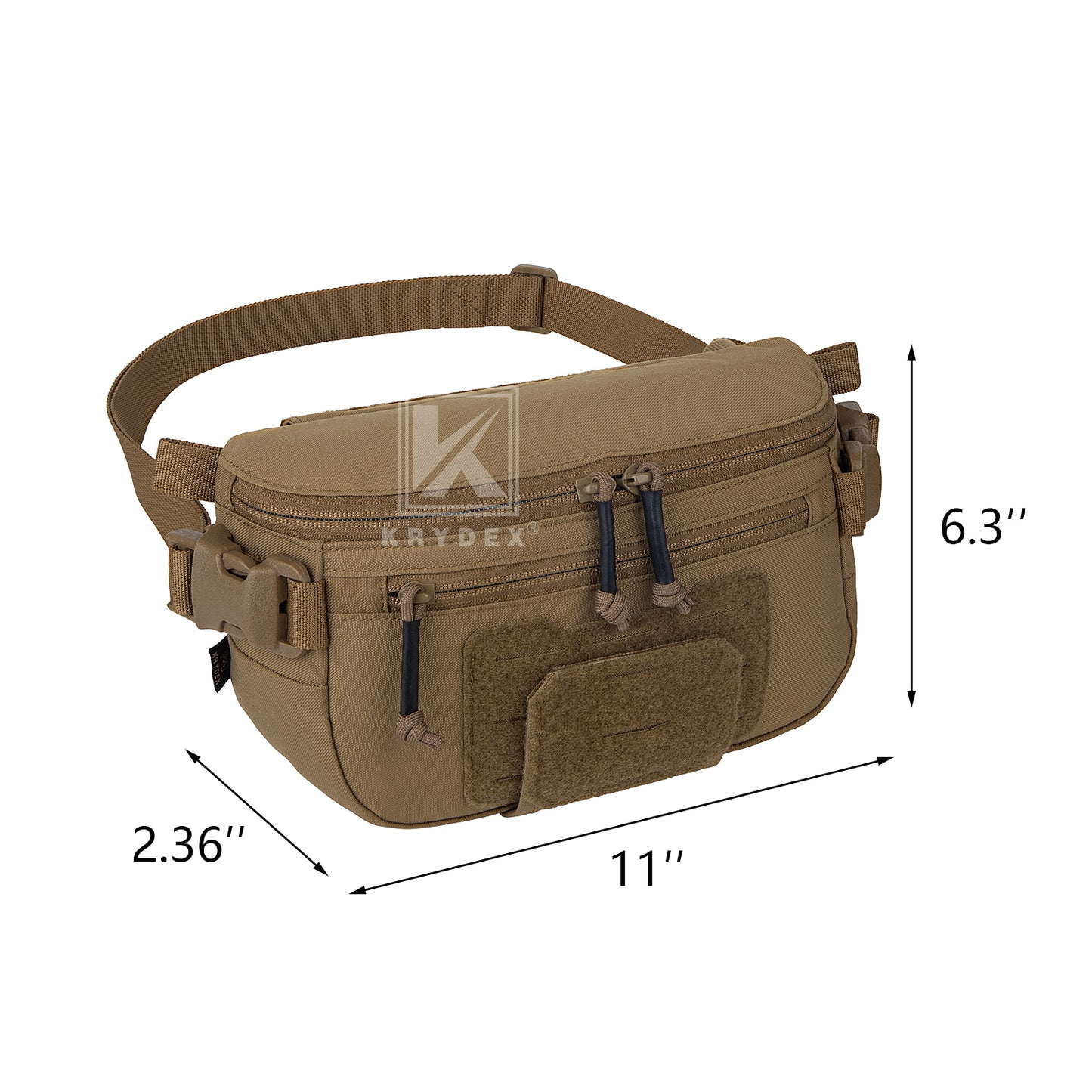 Krydex Tactical Hanger Pouch 3-in-1 Convertible Dangler Carrier Drop Pouch Multi-Function Sling Bag/Waist Fanny Pack/Lower Abdominal Pouch for Plate Carrier