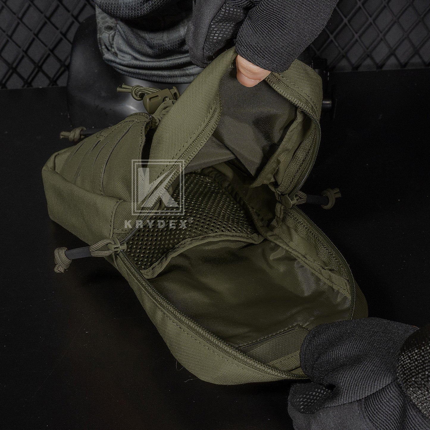 Krydex Tactical 1L Hydration Pack 34oz TPU Water Bladder MOLLE Attachment Vest Outdoor Hiking Backpack