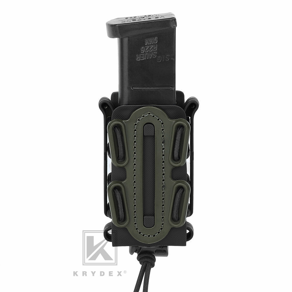 KRYDEX Soft Shell 9mm Pistol Mag Pouch Magazine Carrier Holder with Belt Clip Short
