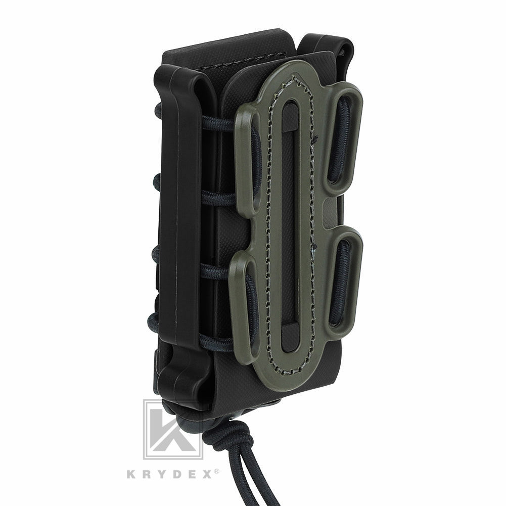 KRYDEX Soft Shell 9mm Pistol Mag Pouch Magazine Carrier Holder with Belt Clip Short