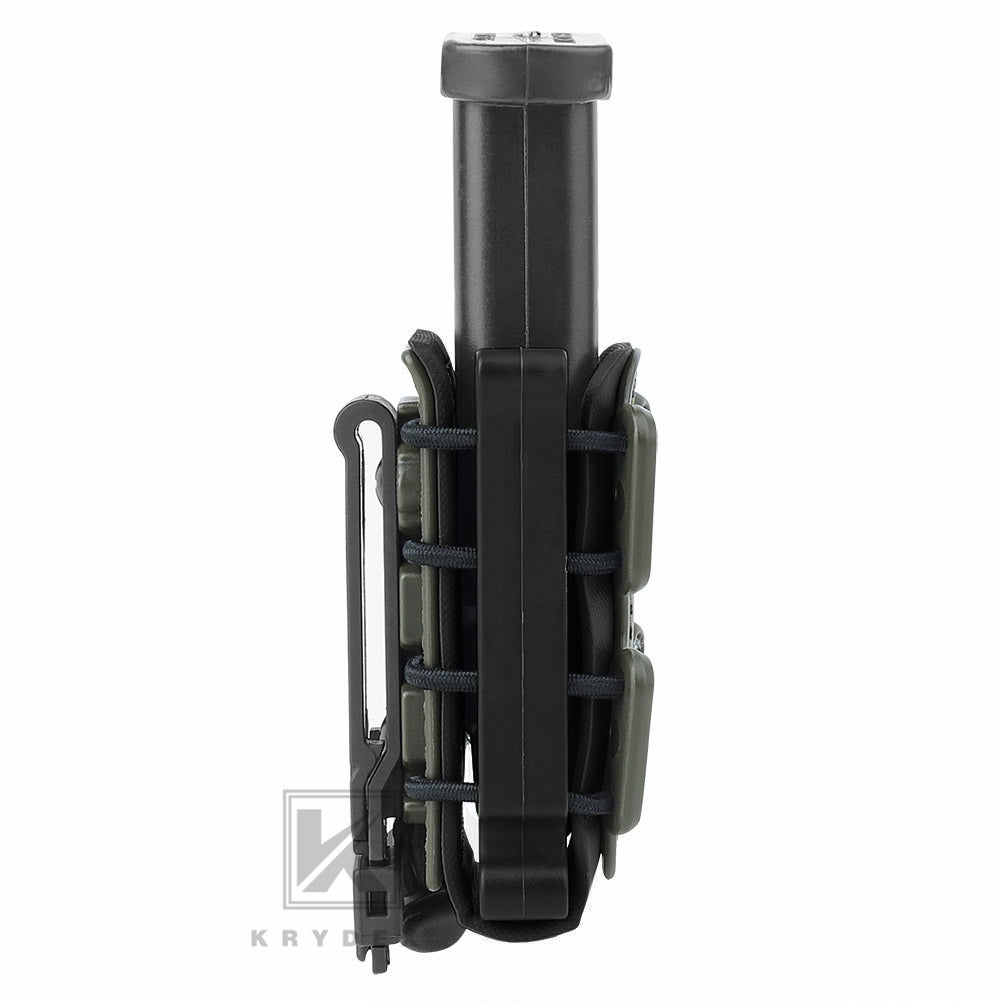 KRYDEX Soft Shell 9mm Pistol Mag Pouch Magazine Carrier Holder with Belt Clip Short