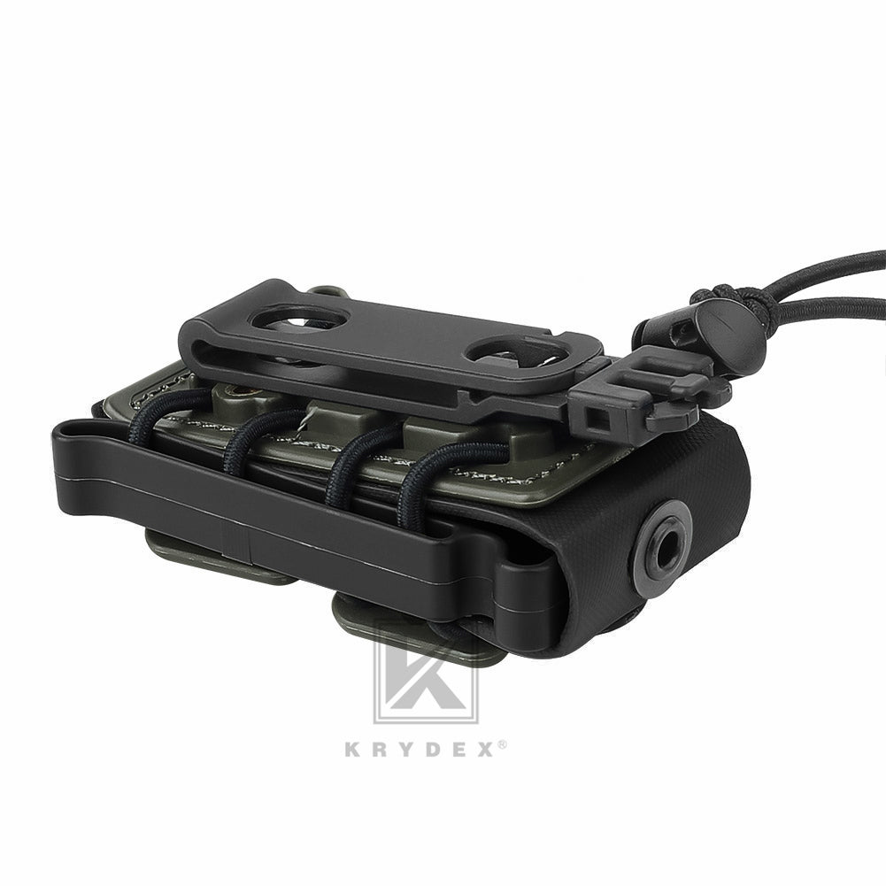 KRYDEX Soft Shell 9mm Pistol Mag Pouch Magazine Carrier Holder with Belt Clip Short